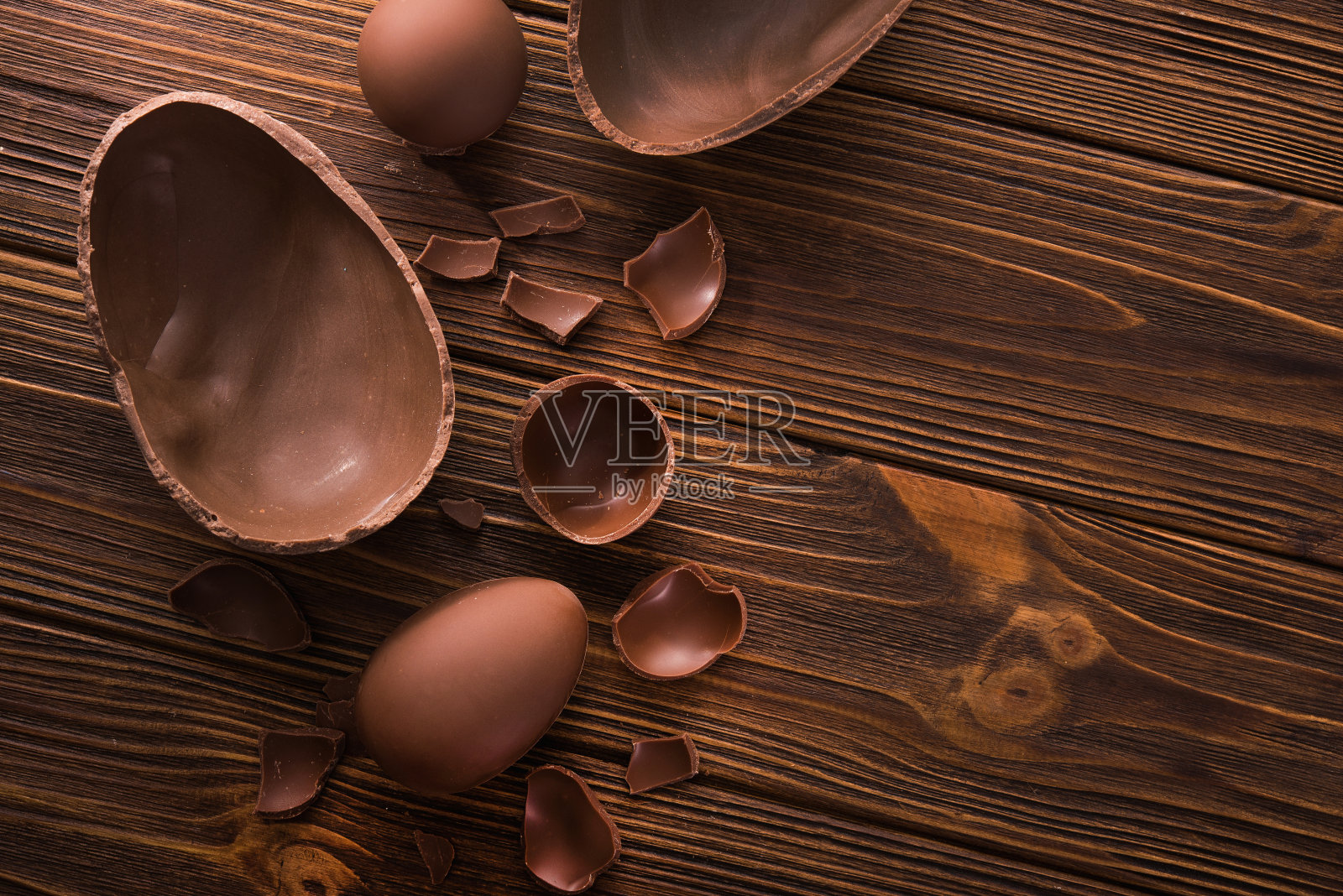 复活节美味巧克力蛋照片摄影图片