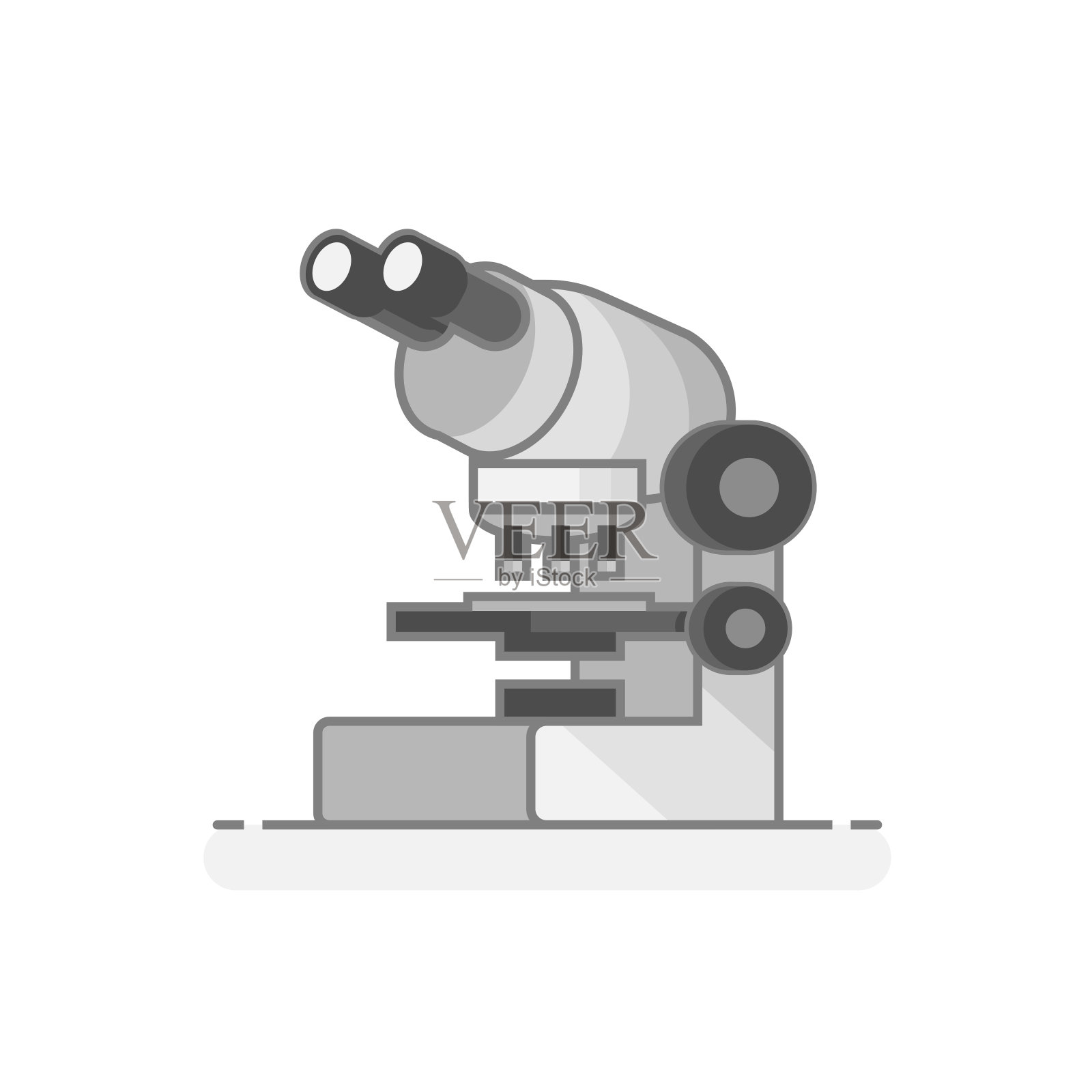 科学显微镜-实验室材料图标24。平面设计理念。矢量插图。插画图片素材