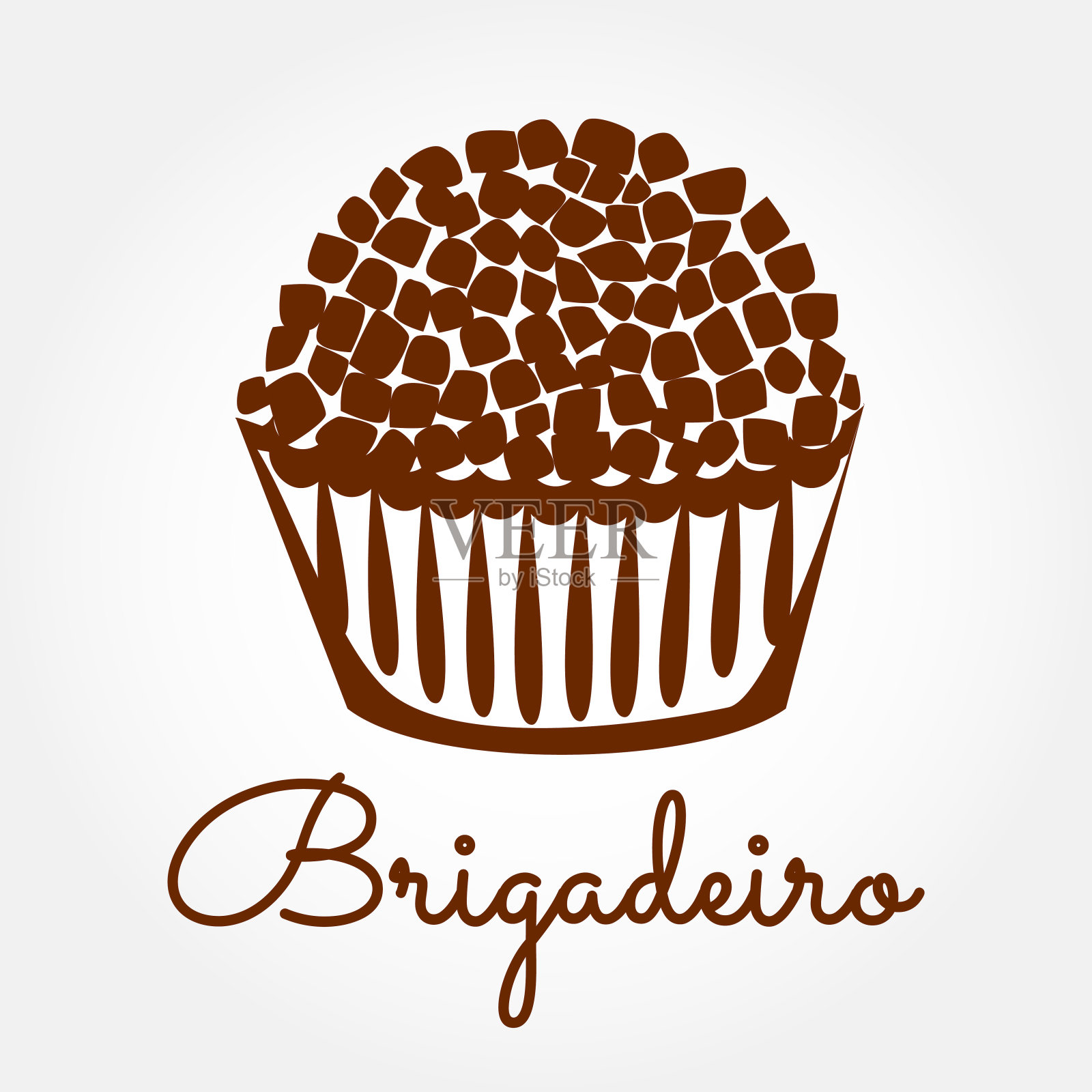 Brigadeiro图标矢量。巴西糖果准将设计插图。插画图片素材