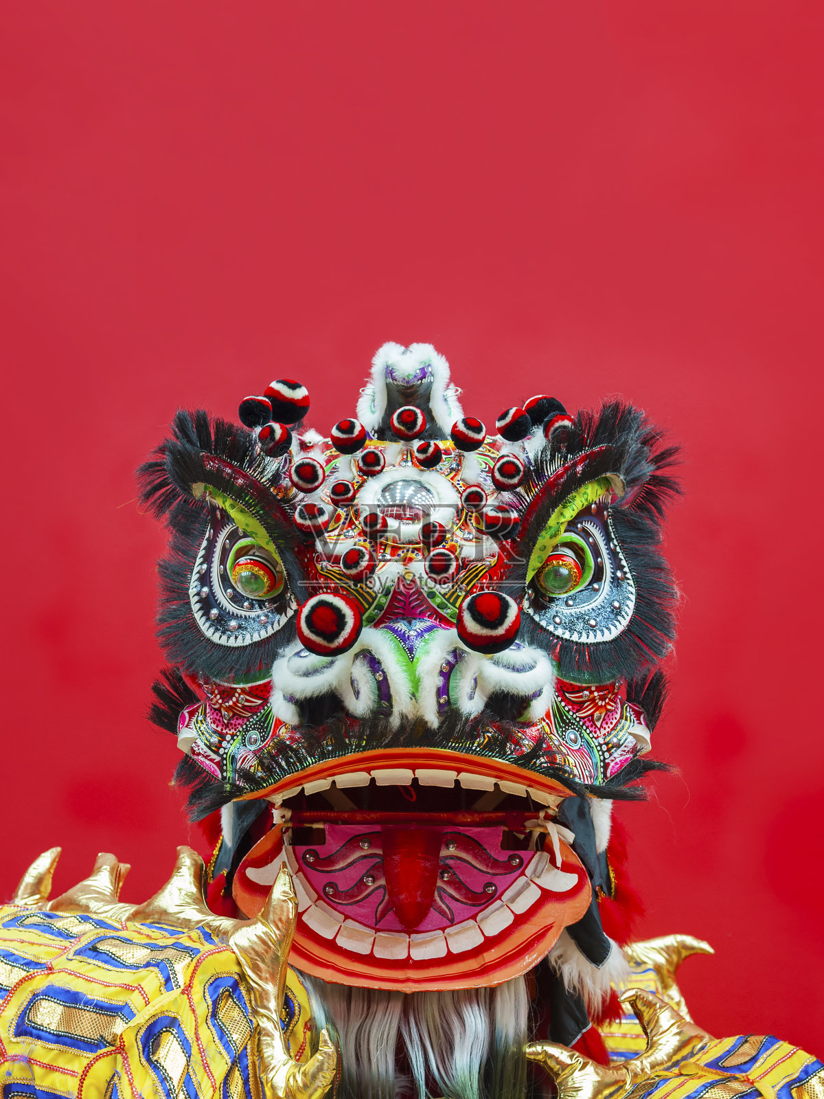 中国新年的舞狮服装照片摄影图片