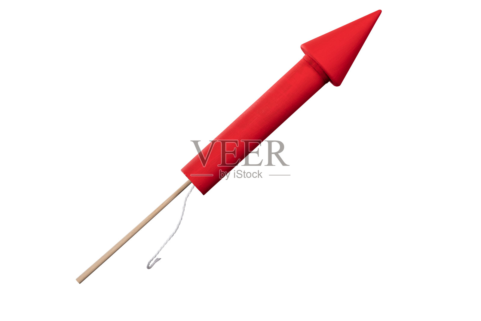 红色的火箭烟花照片摄影图片