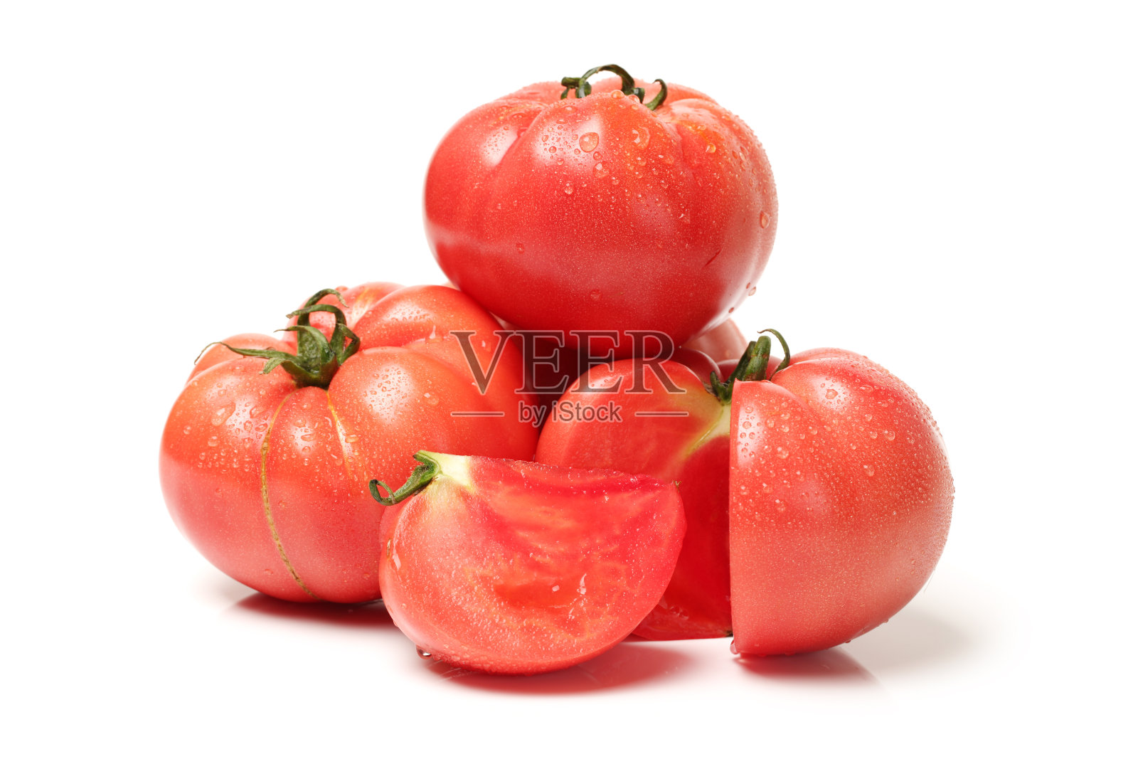 多汁的红色番茄孤立的白色背景照片摄影图片