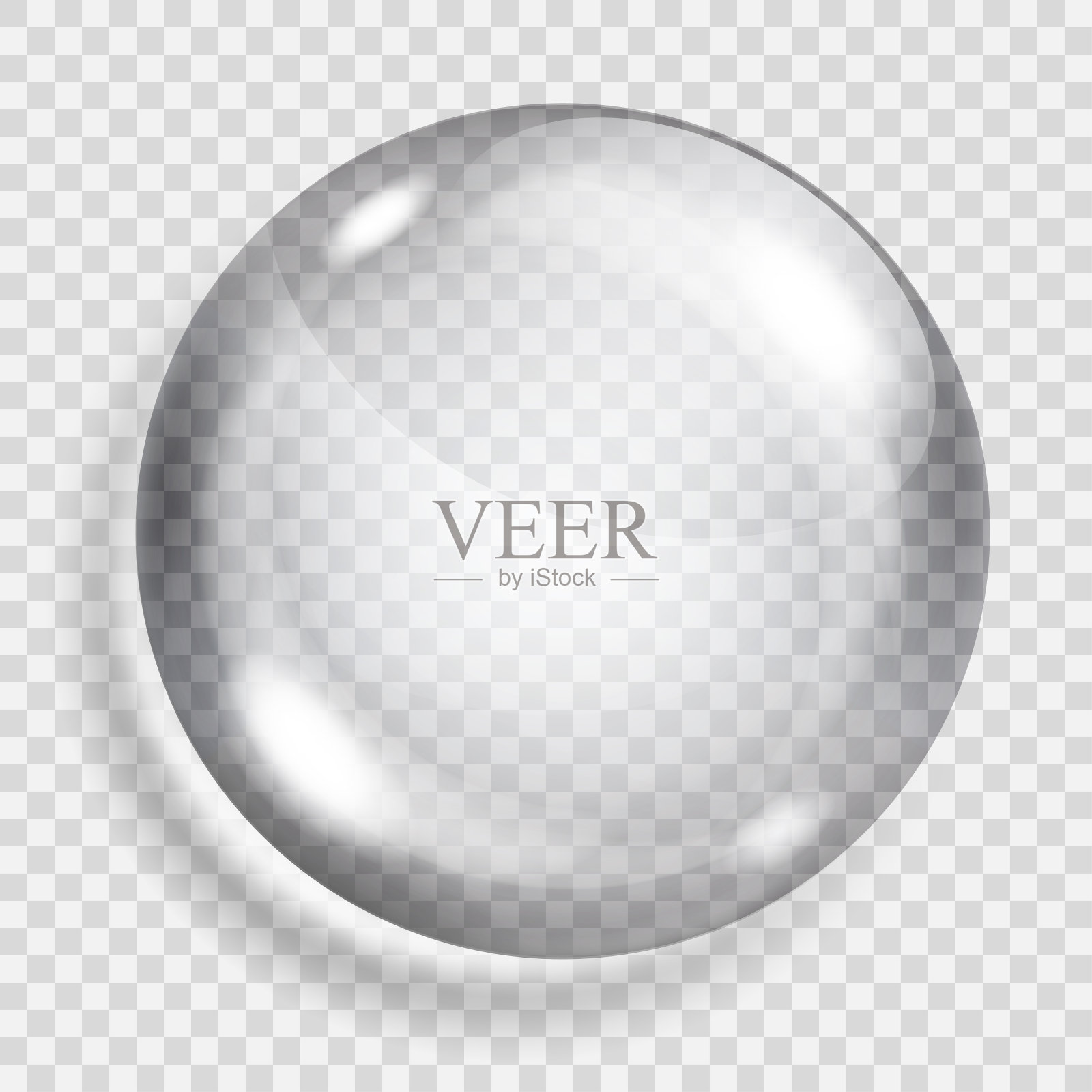 透明的灰色球体设计元素图片