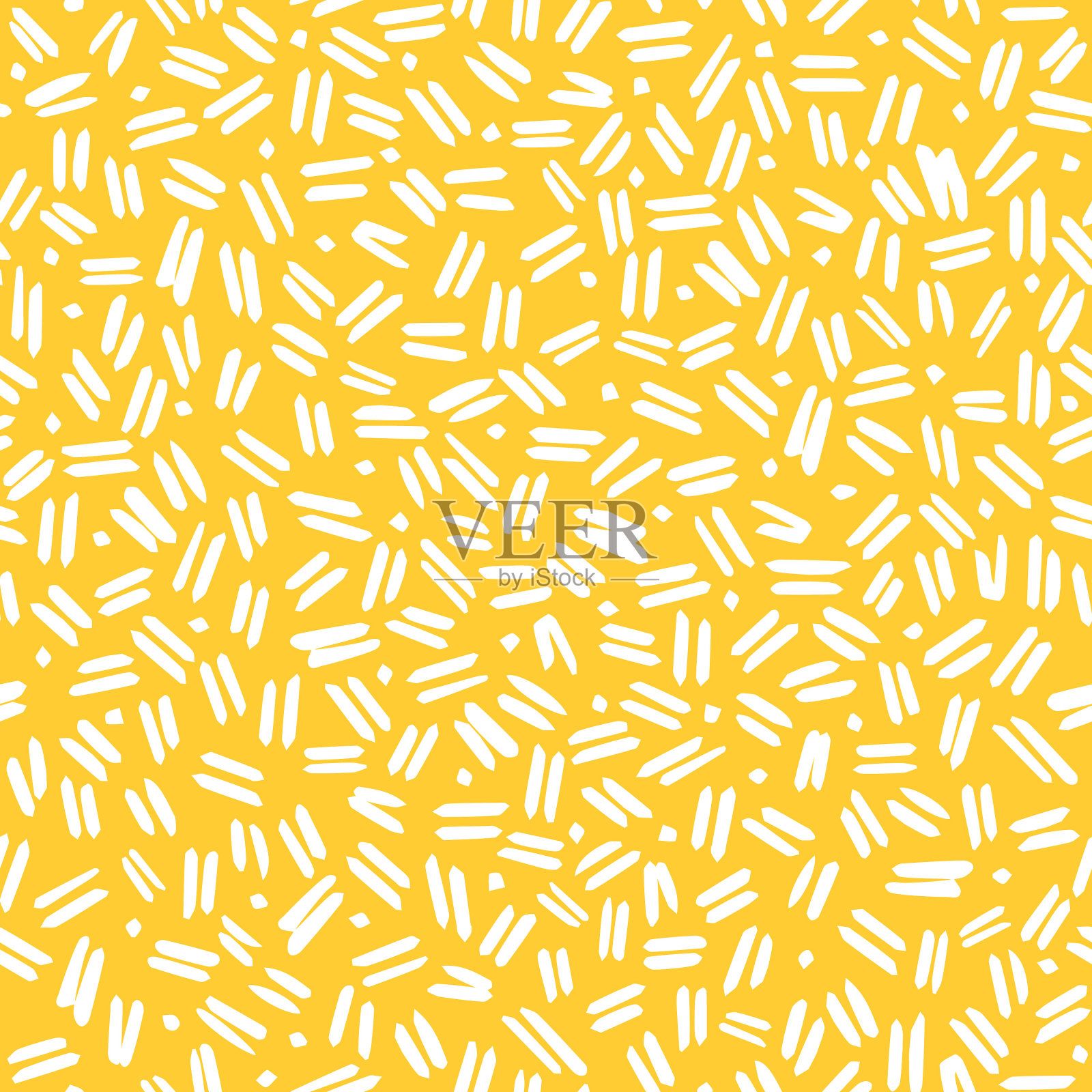 黄色和白色无缝图案与破折号和点插画图片素材