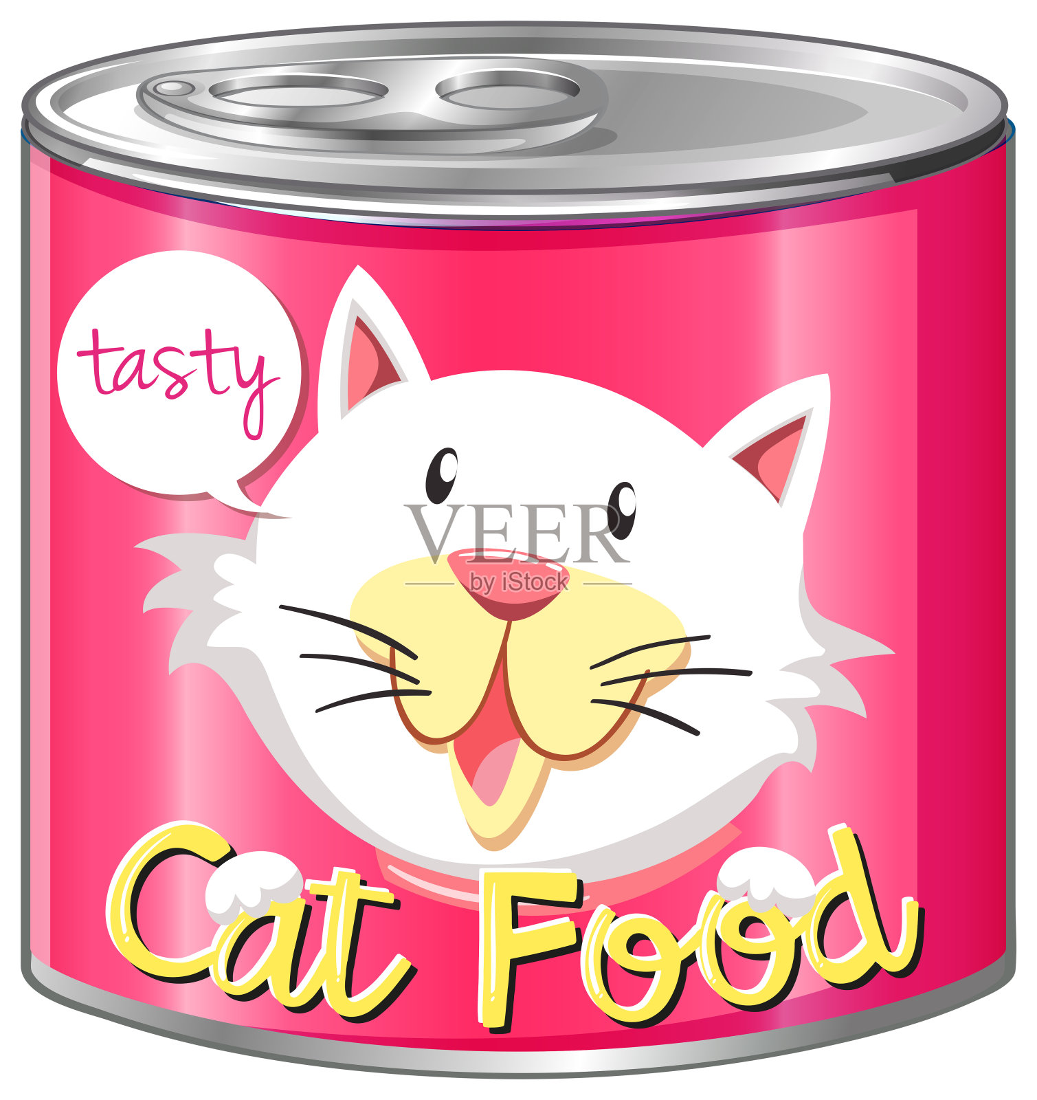 铝罐装猫食插画图片素材