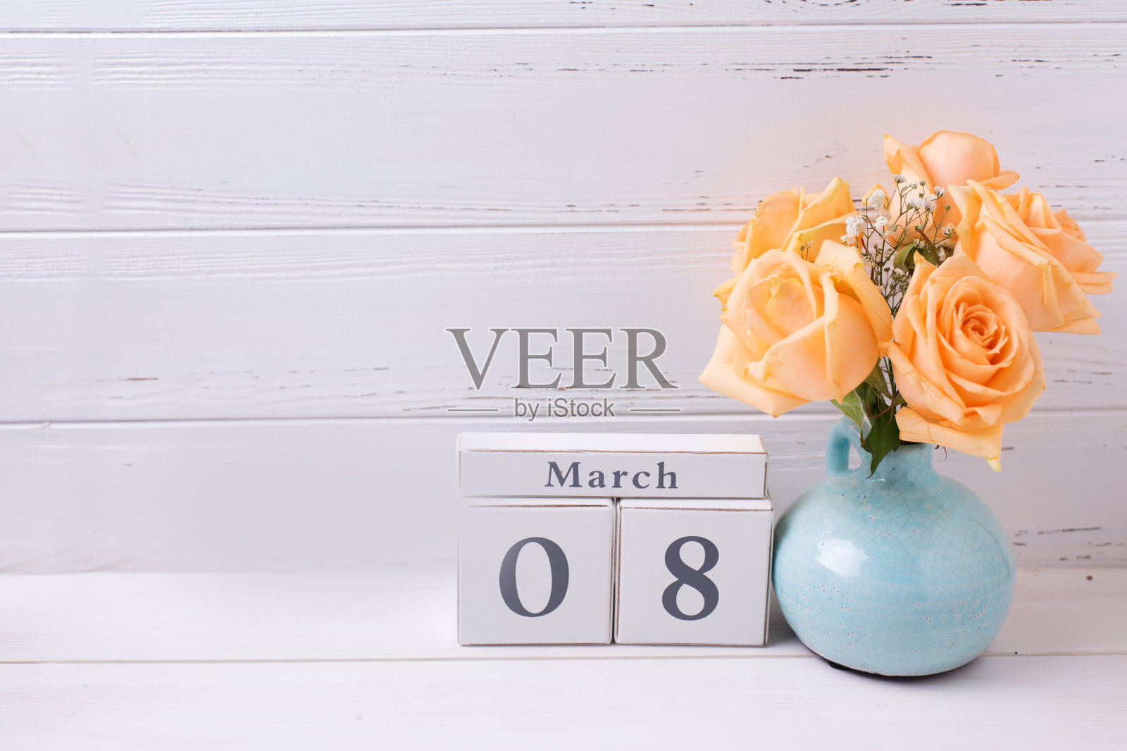 3月8日假日以鲜花为背景。照片摄影图片