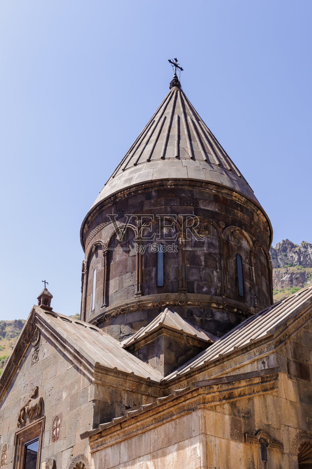 Geghard修道院，亚美尼亚科塔伊克省的独特建筑。联合国教科文组织世界遗产照片摄影图片
