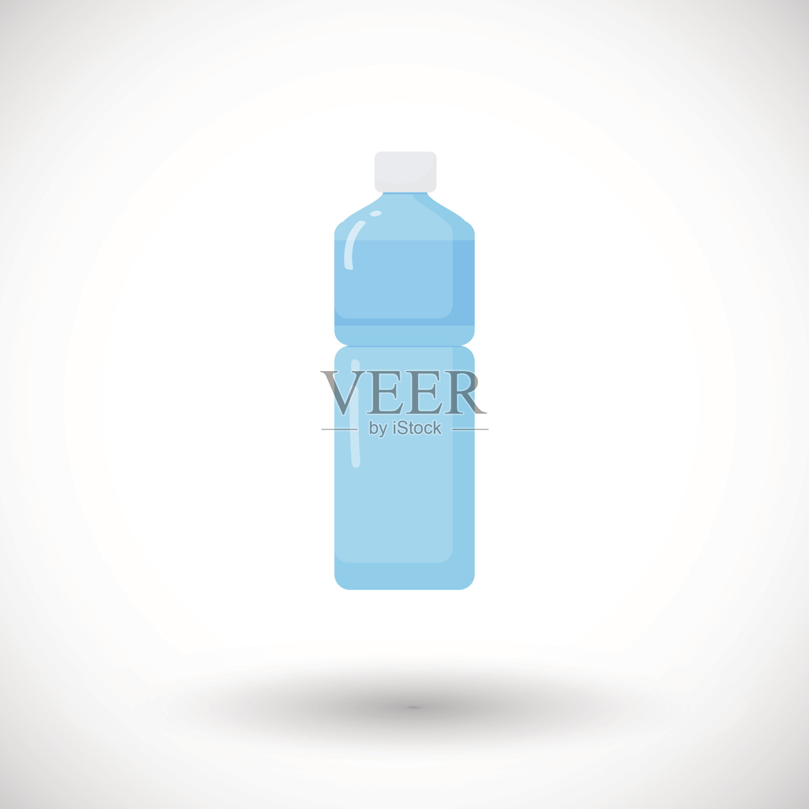 瓶子的水矢量平面图标插画图片素材