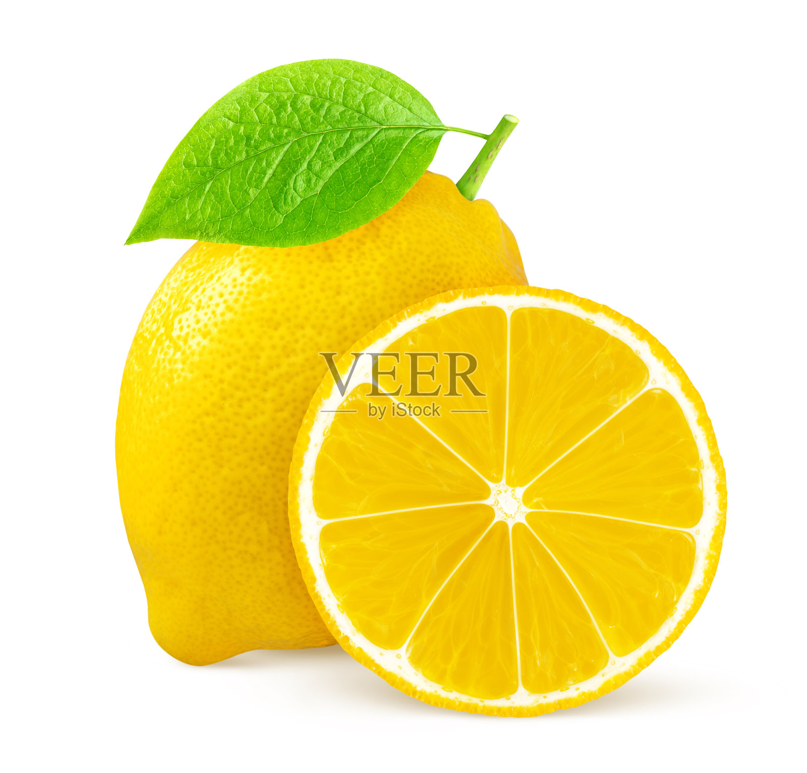 柠檬孤立在白色背景上照片摄影图片