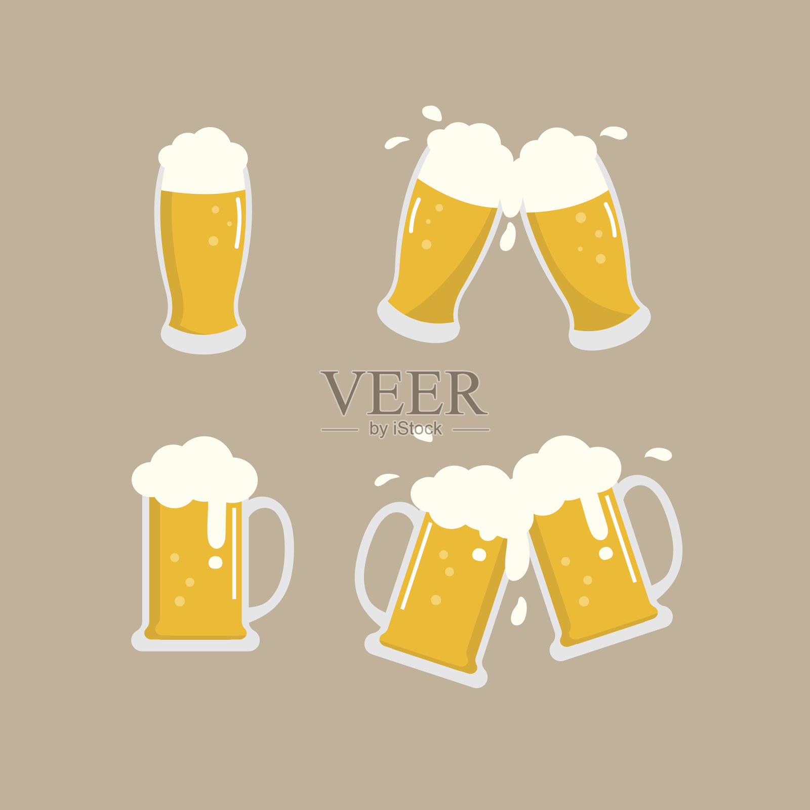 啤酒向量插画图片素材