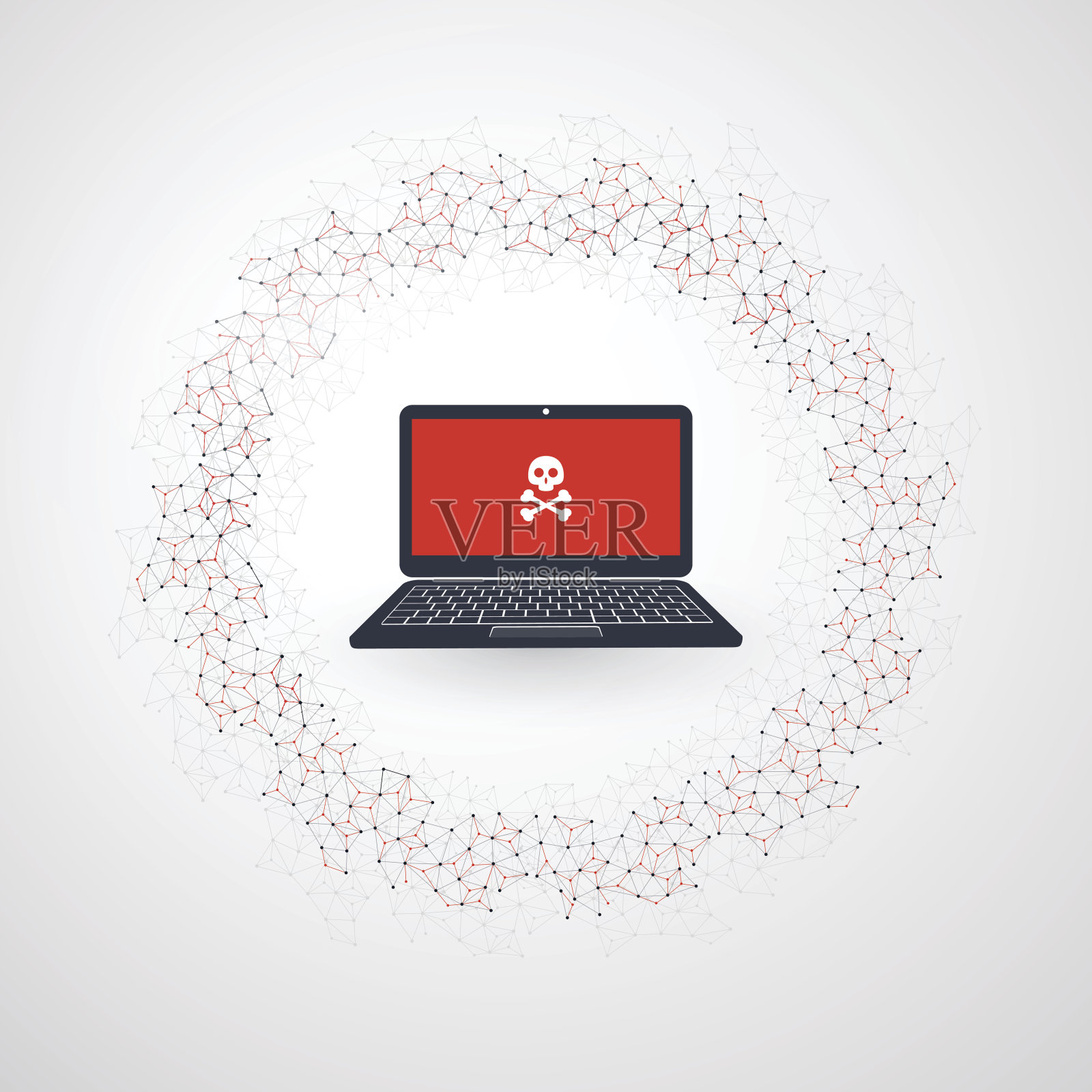 网络漏洞- IT安全概念设计插画图片素材