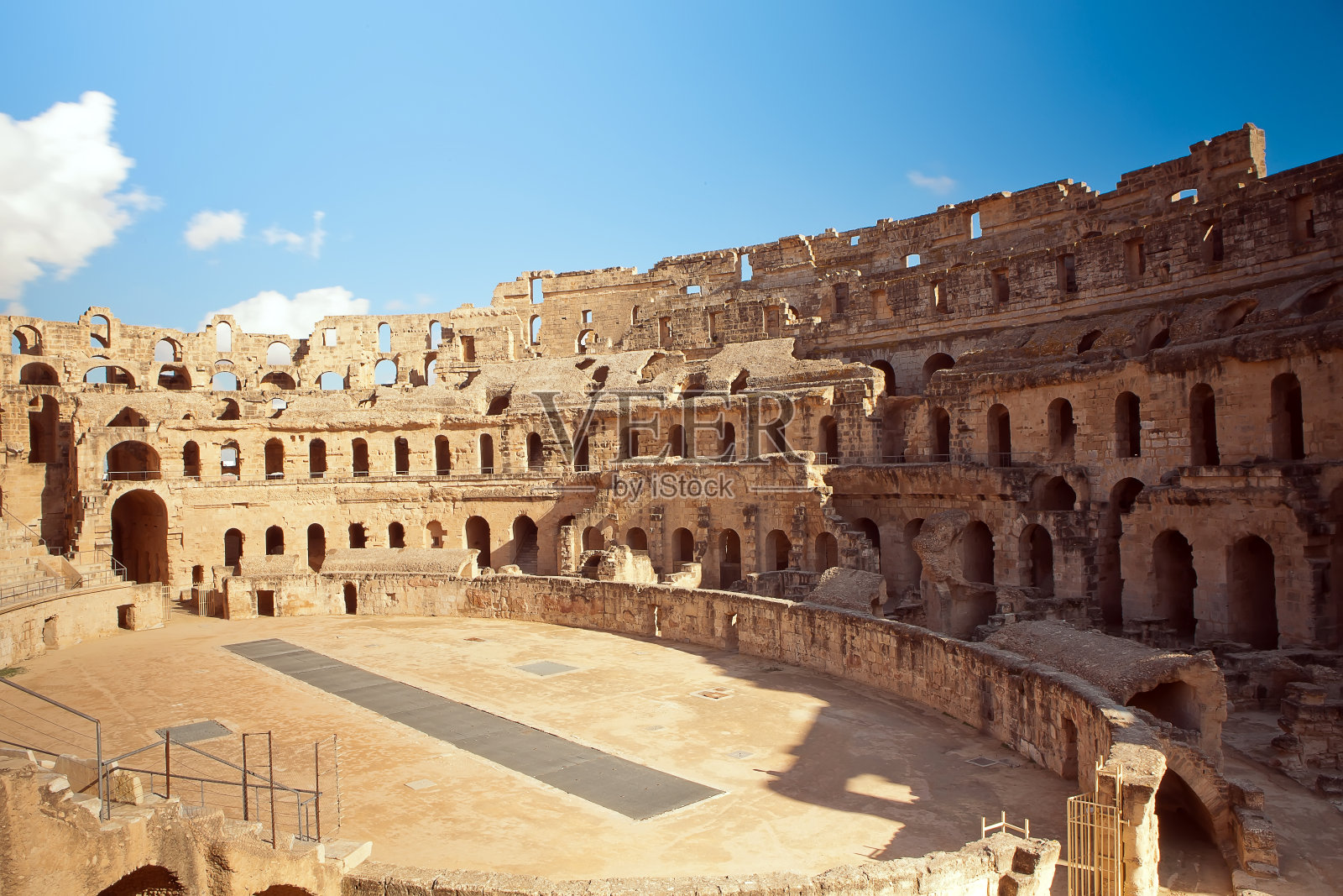 El Jem的地标式罗马圆形剧场照片摄影图片