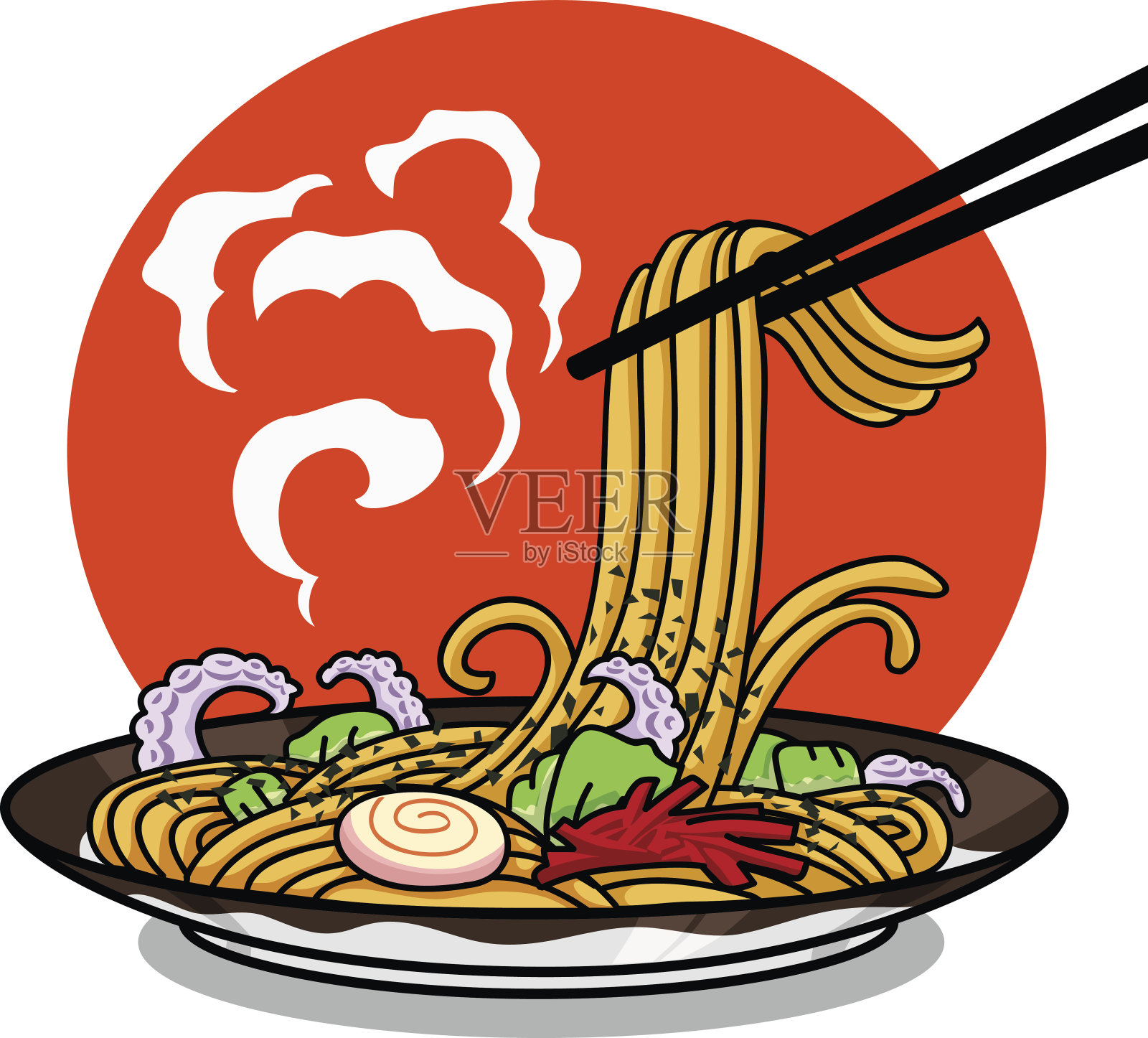 日式烧鸡美味的日本食物，新鲜有益健康设计元素图片