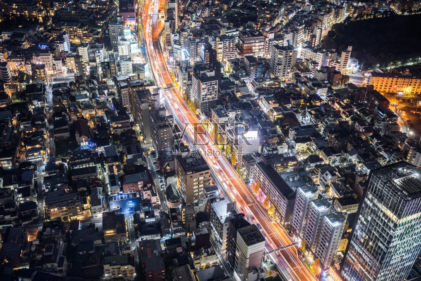 东京夜景鸟瞰图照片摄影图片