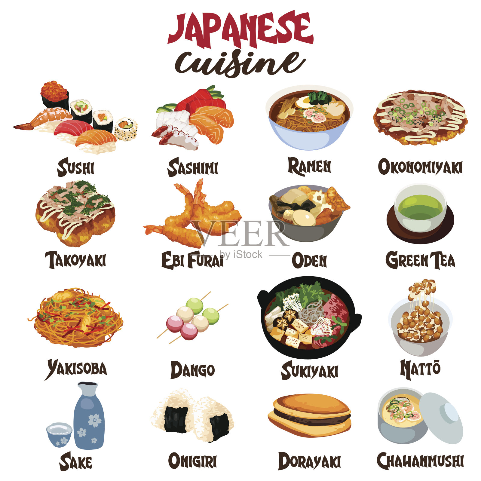 日本菜菜插画图片素材