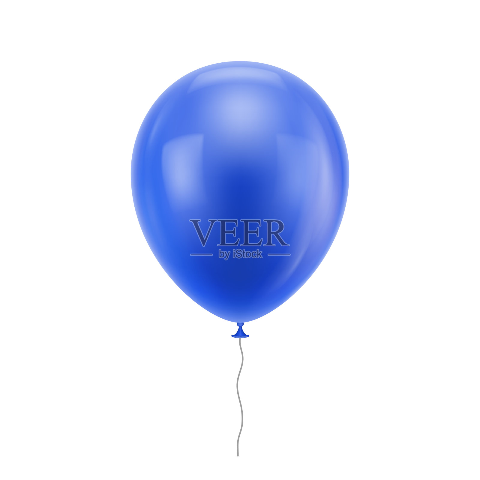 蓝色的现实的气球设计元素图片