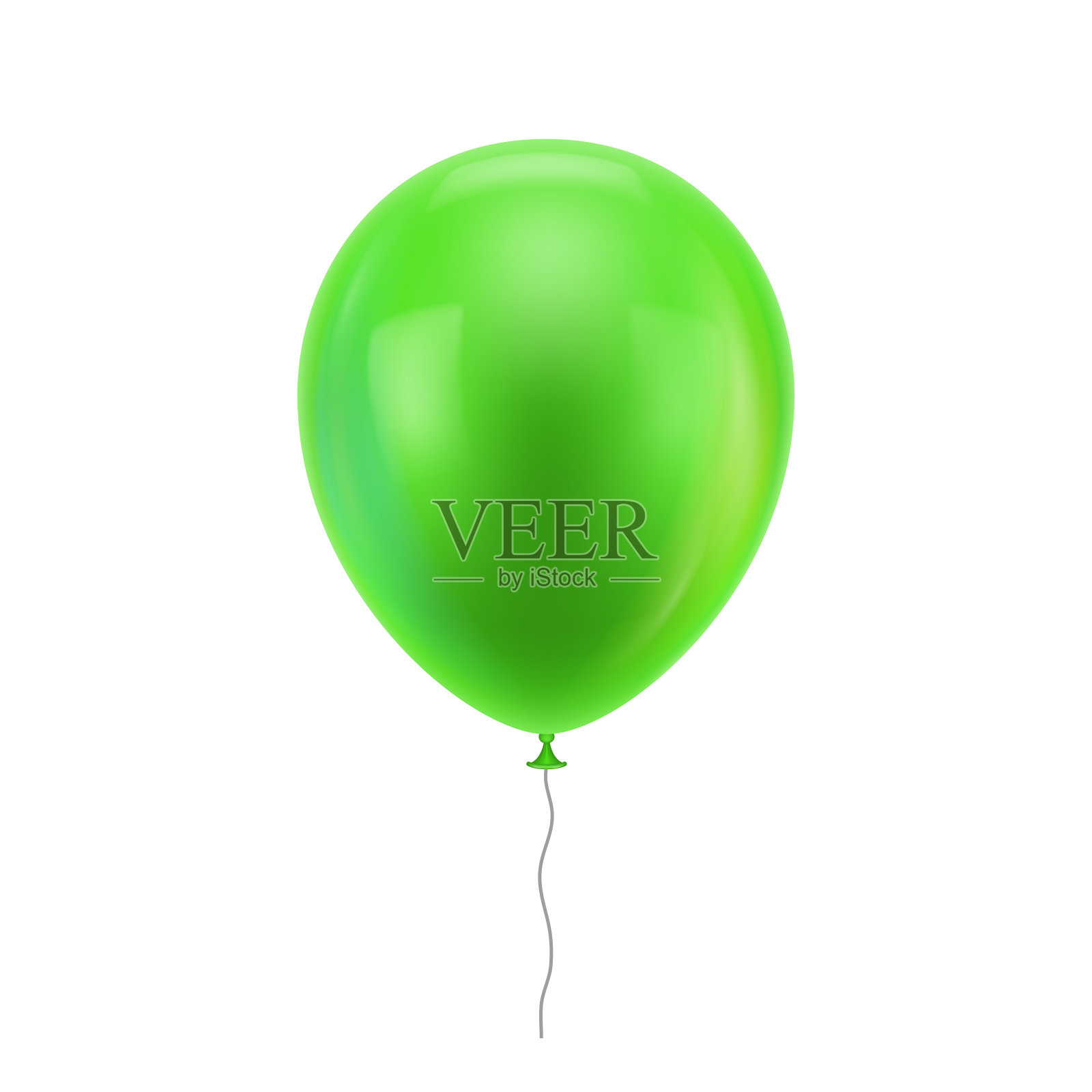 绿色的现实的气球设计元素图片