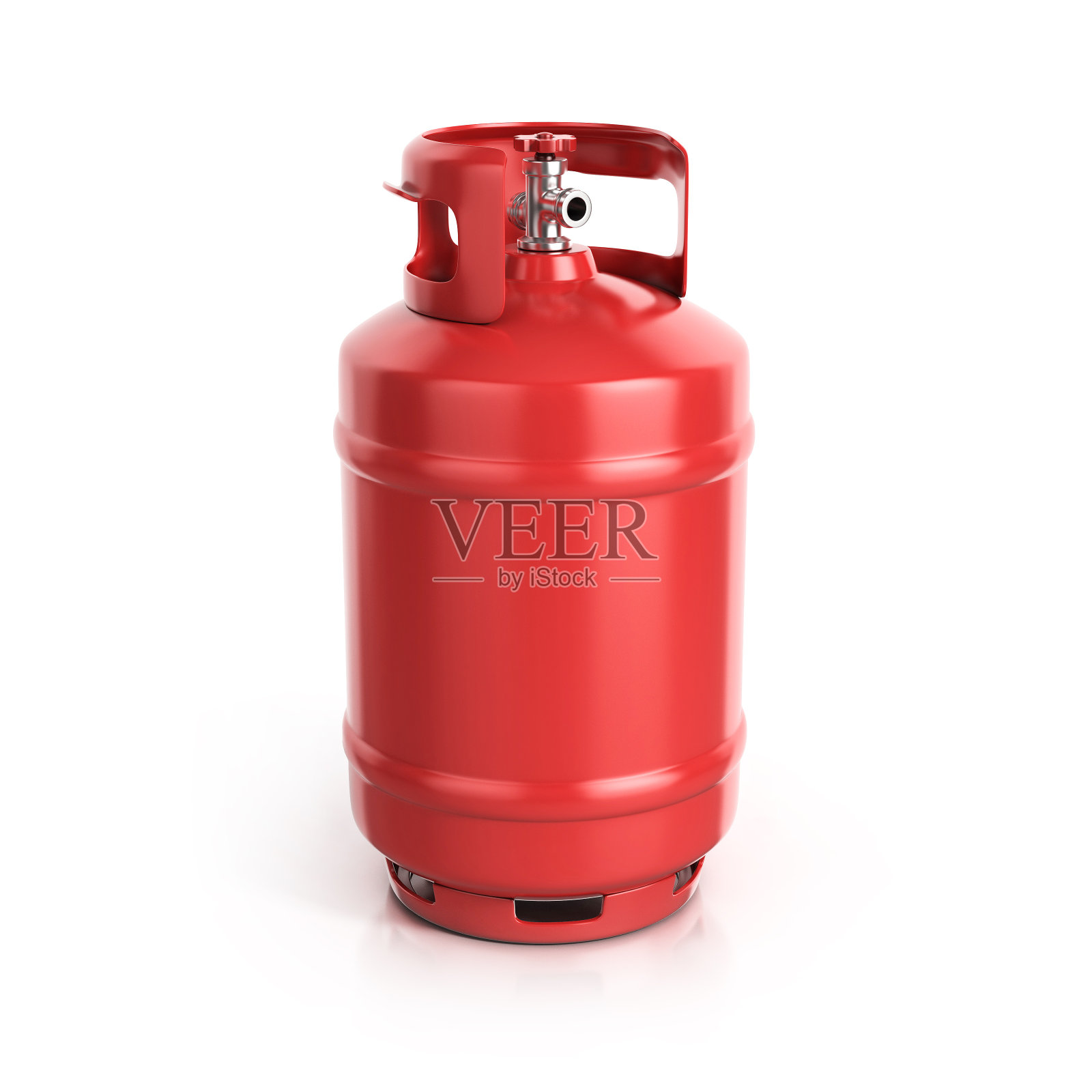 红色丙烷气瓶与压缩气体3d插图照片摄影图片