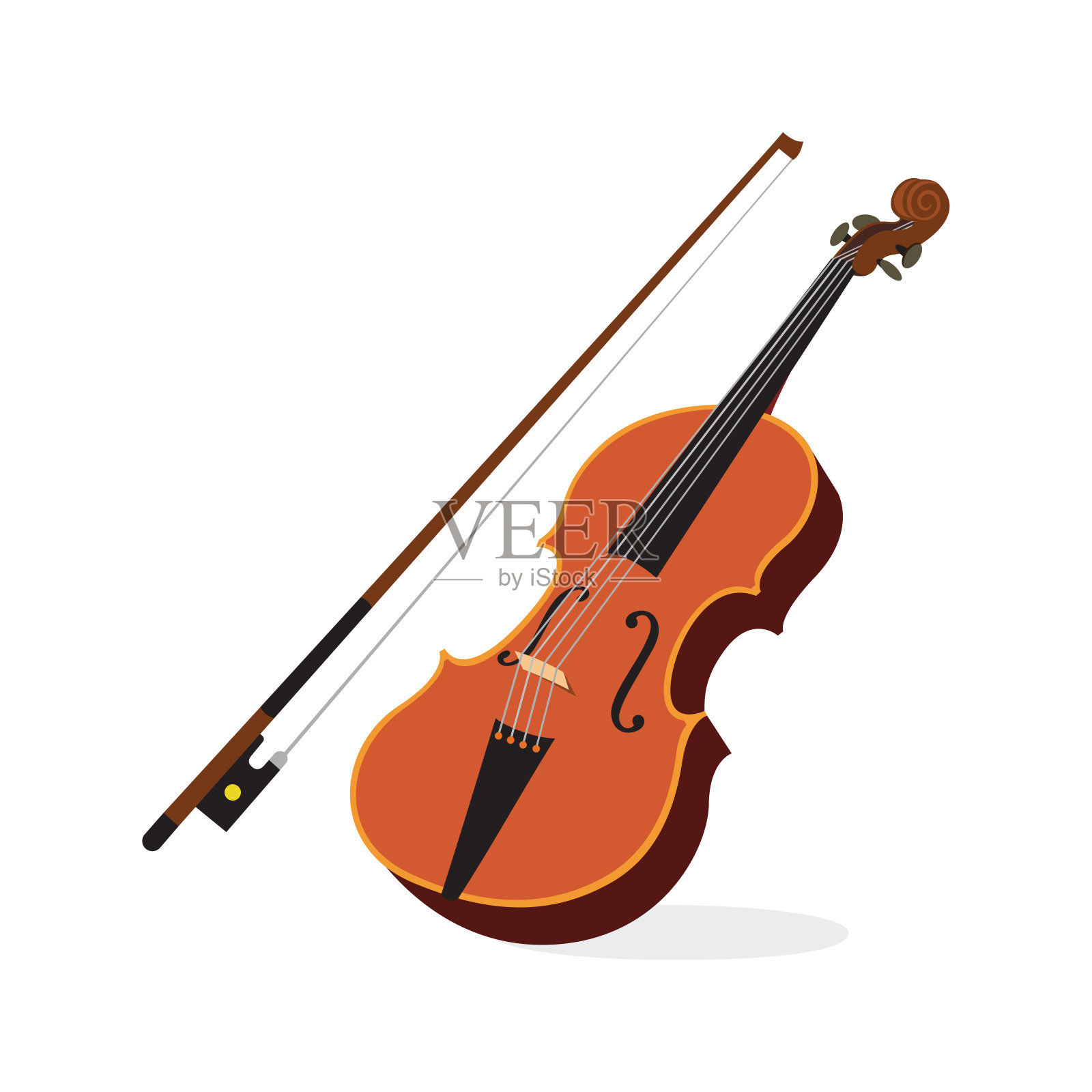 小提琴插画图片素材