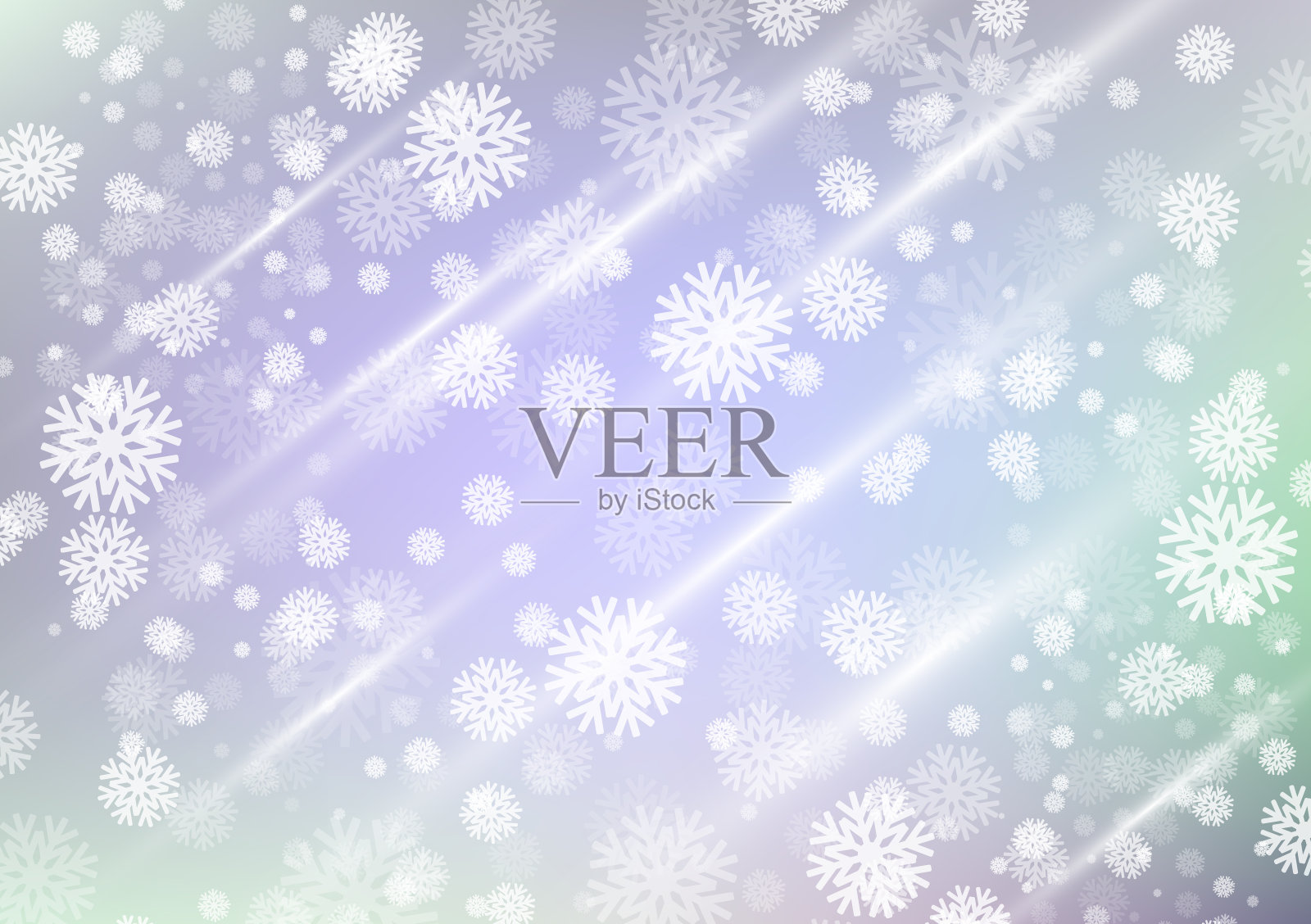 闪亮的浅蓝色和紫色的冬天背景雪花，凉爽的下降和圣诞节的概念，壁纸和其他设计，矢量，插图。插画图片素材