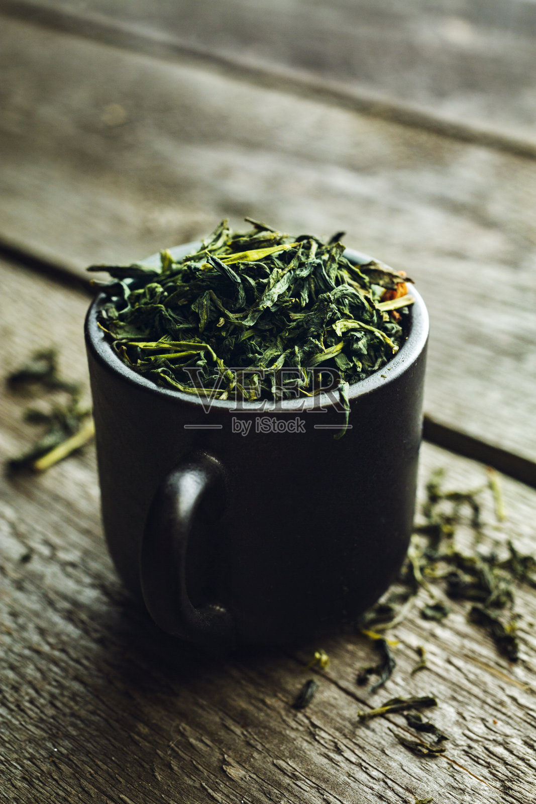 干燥有机绿茶叶子照片摄影图片