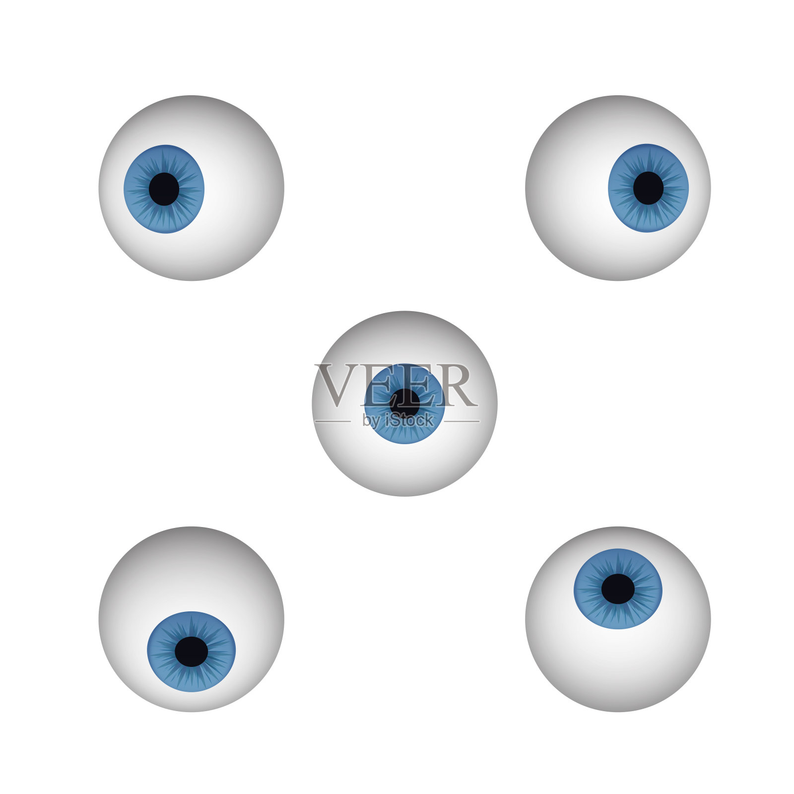 蓝色的人眼。设计元素图片