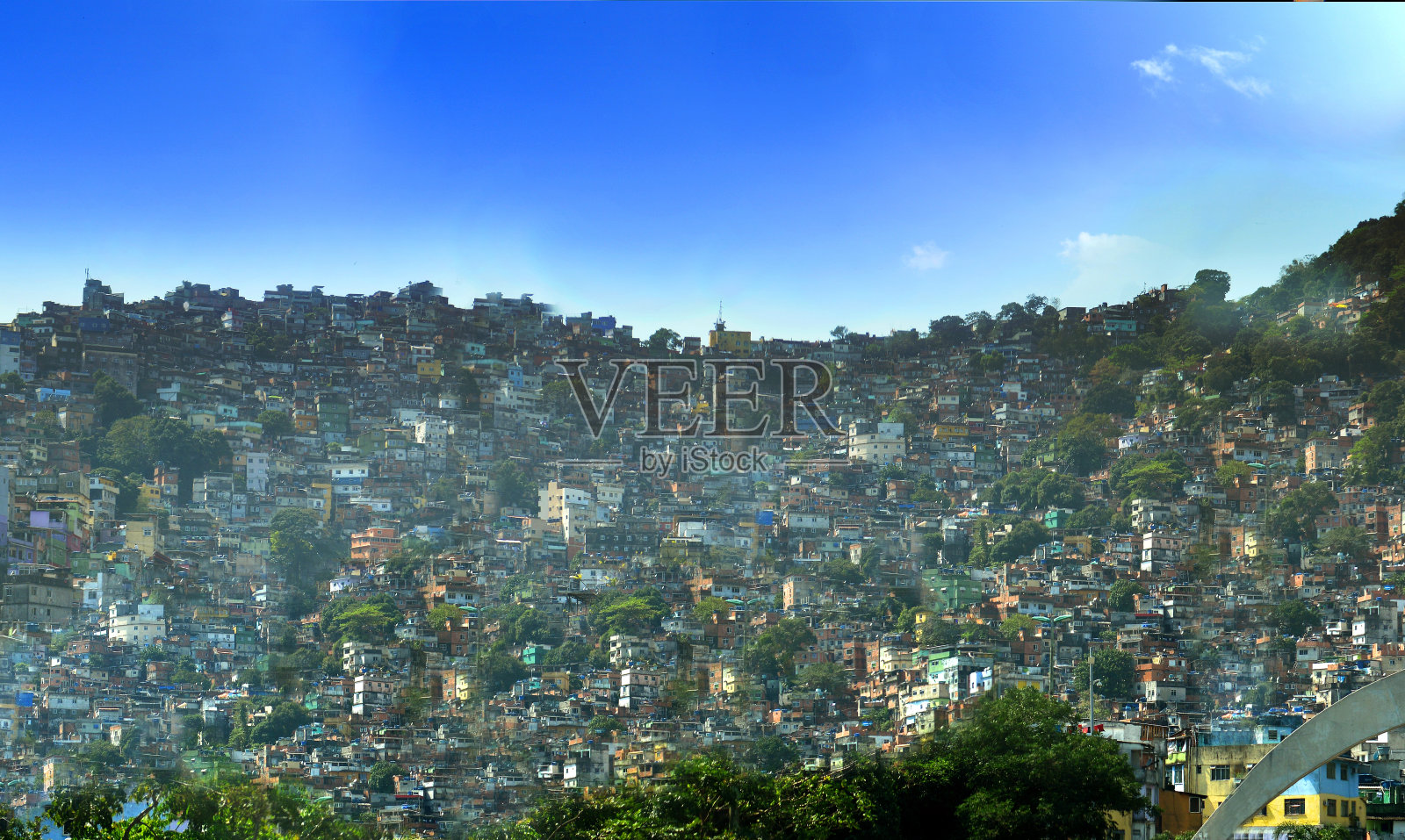 贫民窟Rocinha，里约热内卢de Janeiro照片摄影图片