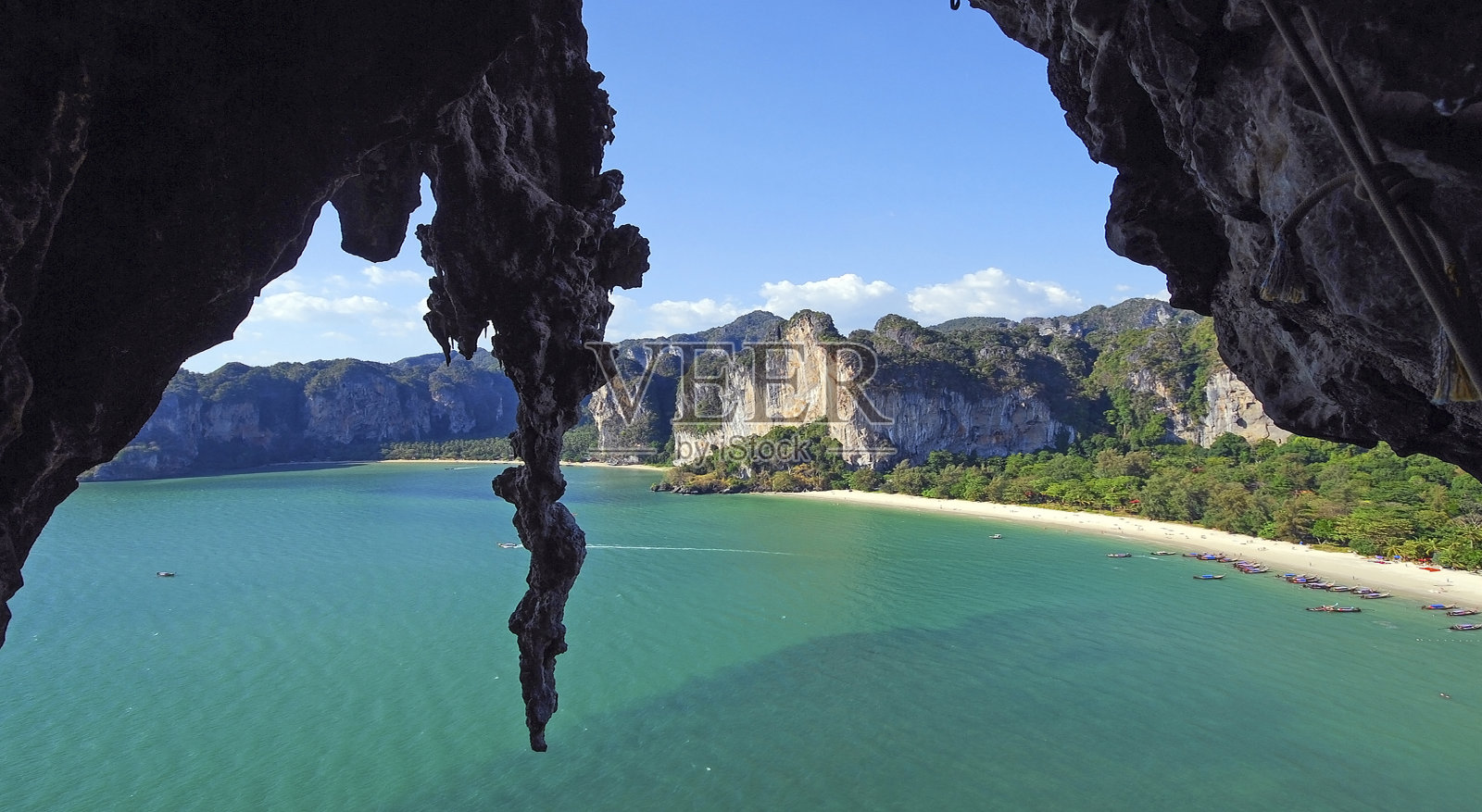 在泰国甲米攀岩照片摄影图片