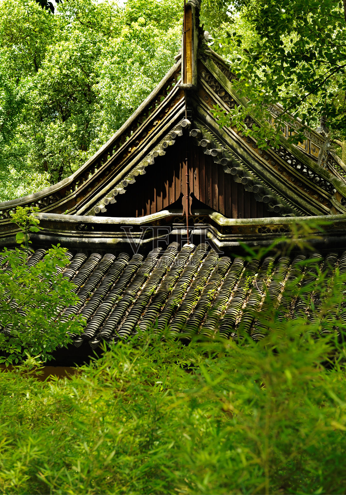 苏州古老的木屋。照片摄影图片