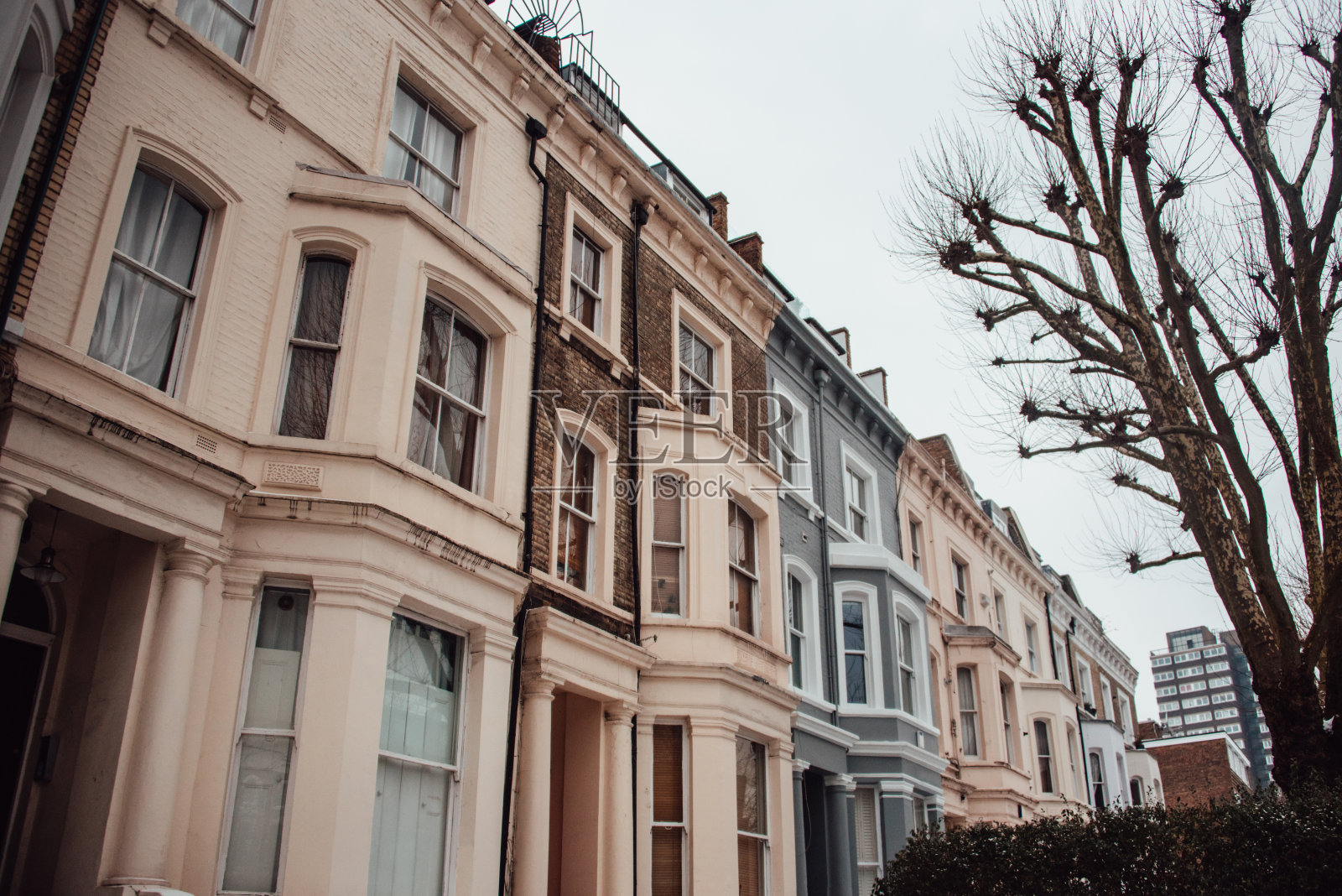伦敦维多利亚风格的房子照片摄影图片