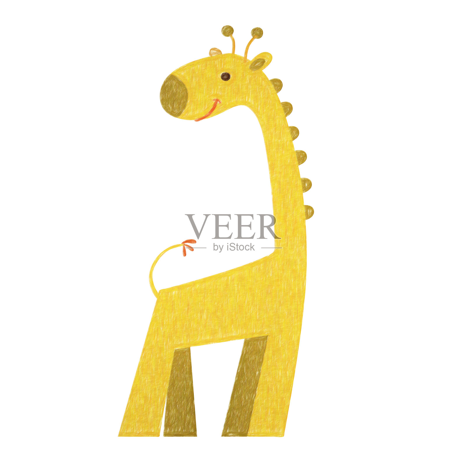 动物集-长颈鹿插画图片素材