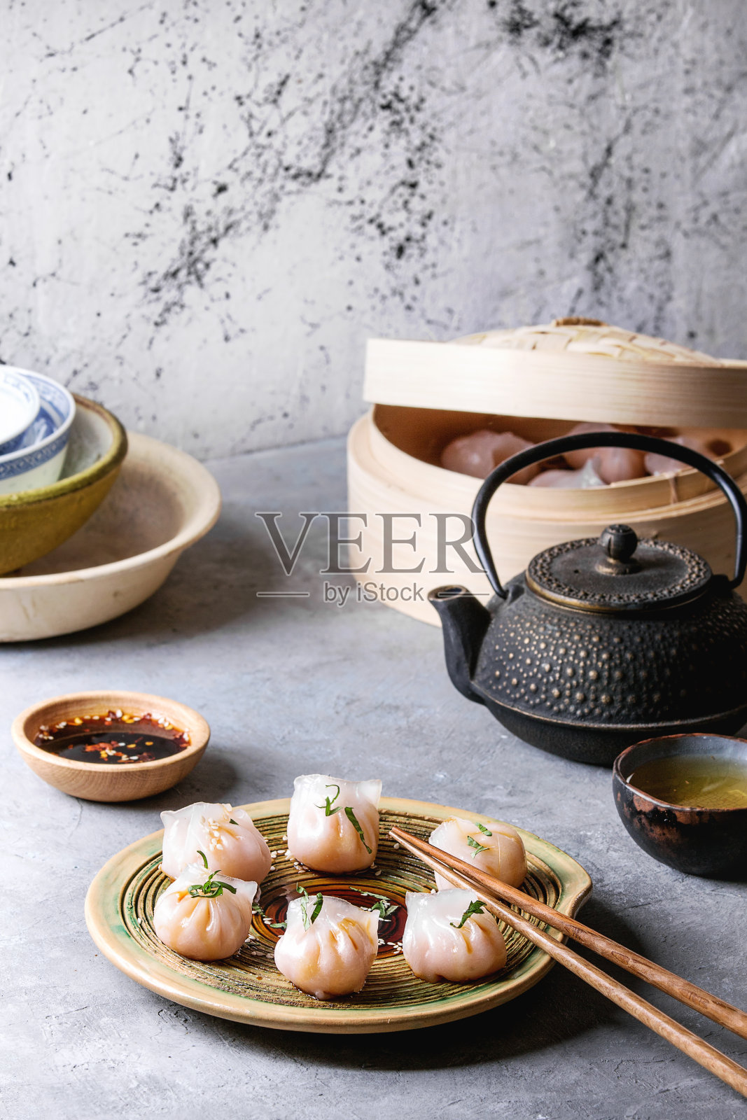亚洲蒸汽饺子照片摄影图片