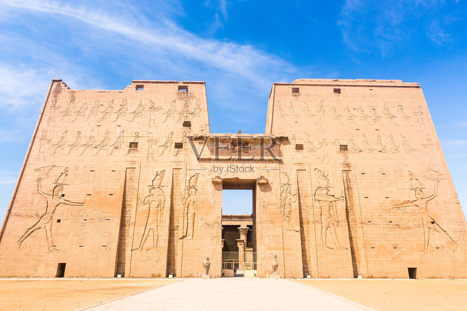 荷鲁斯神庙，Edfu，埃及照片摄影图片