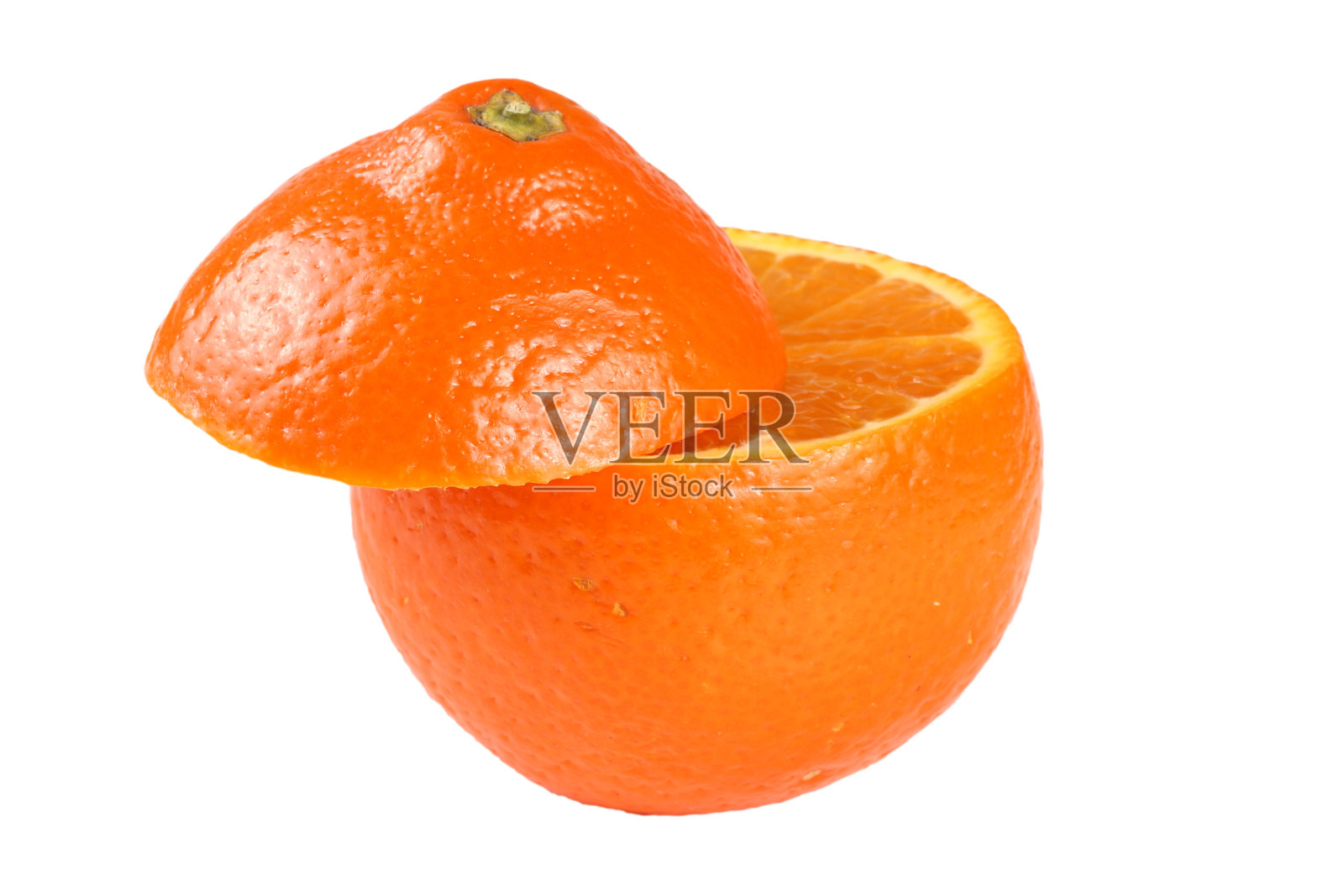 橙色，橘色或柑桔色，孤立在白色背景上照片摄影图片