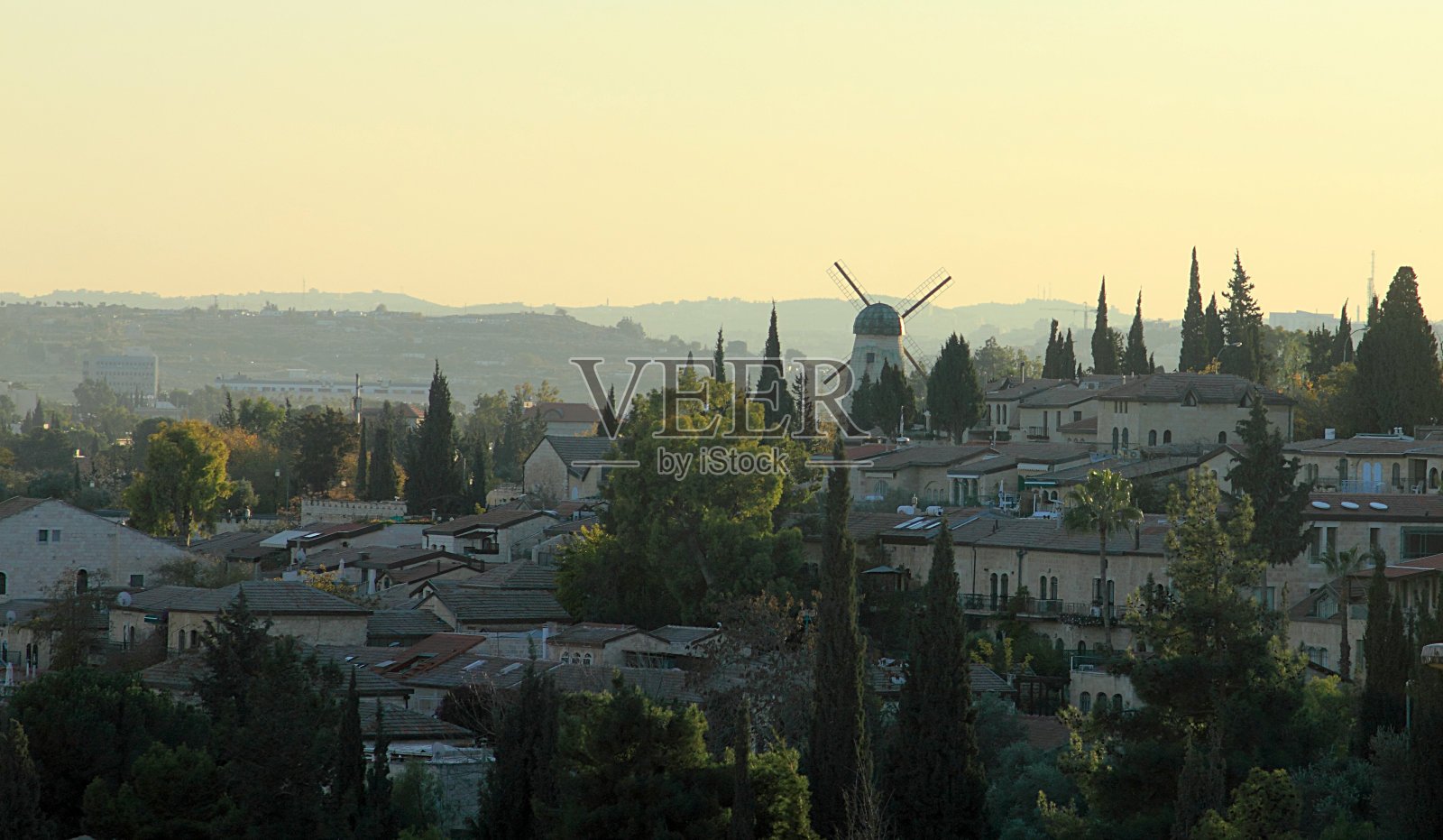 耶路撒冷的蒙蒂菲奥里风车照片摄影图片