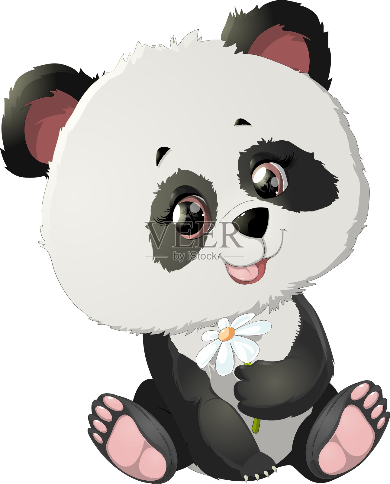 可爱的熊猫熊插图插画图片素材