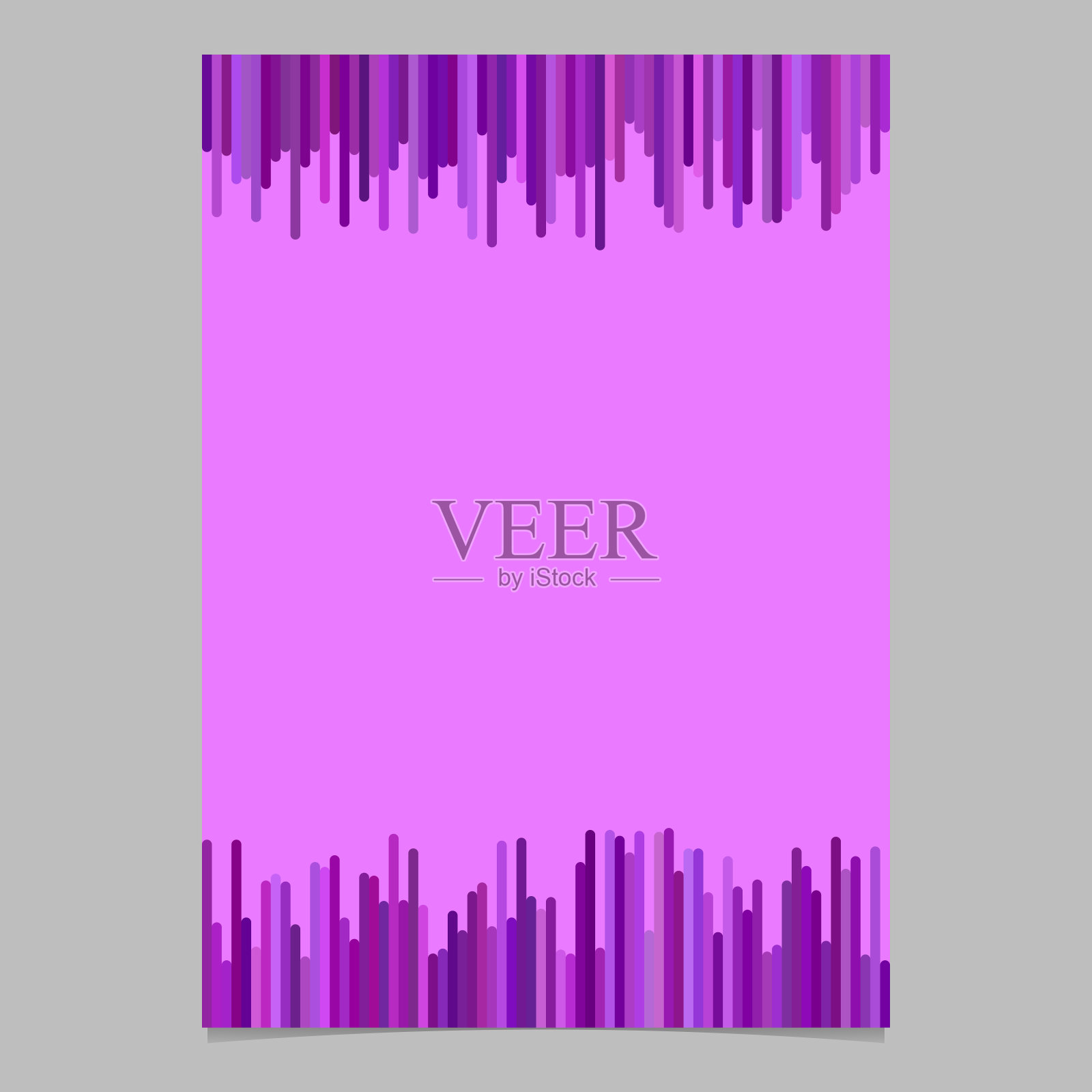 紫色文件模板从垂直条纹-海报设计插画图片素材