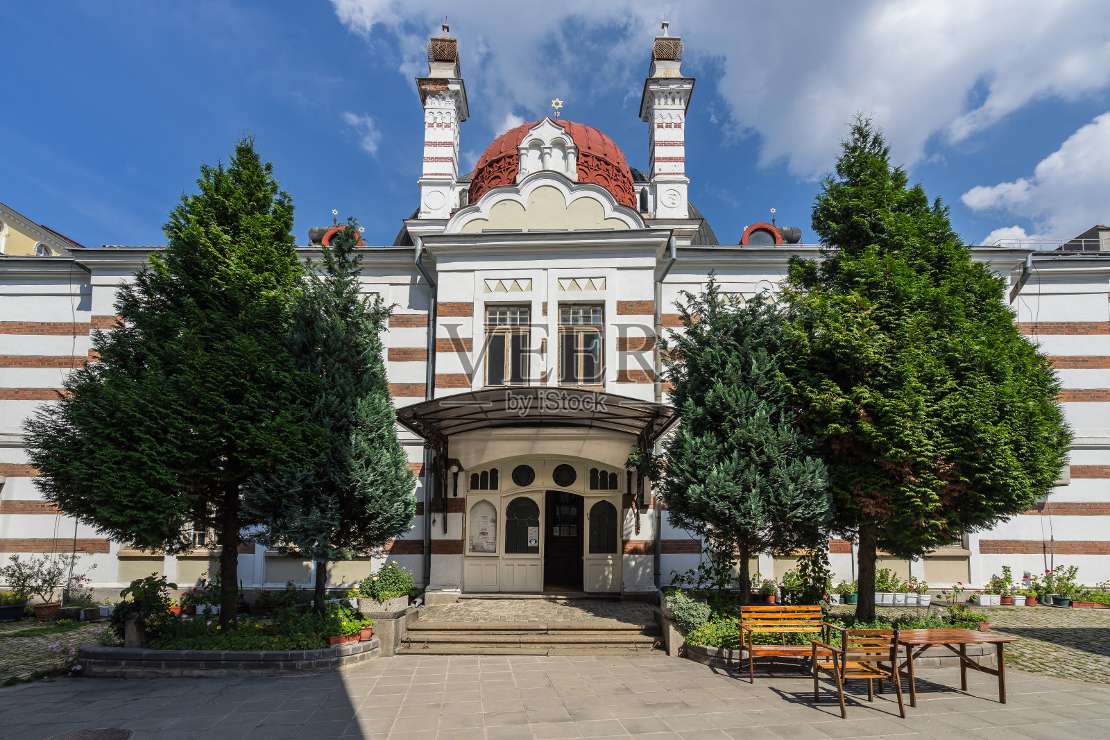 保加利亚索菲亚犹太教堂入口照片摄影图片