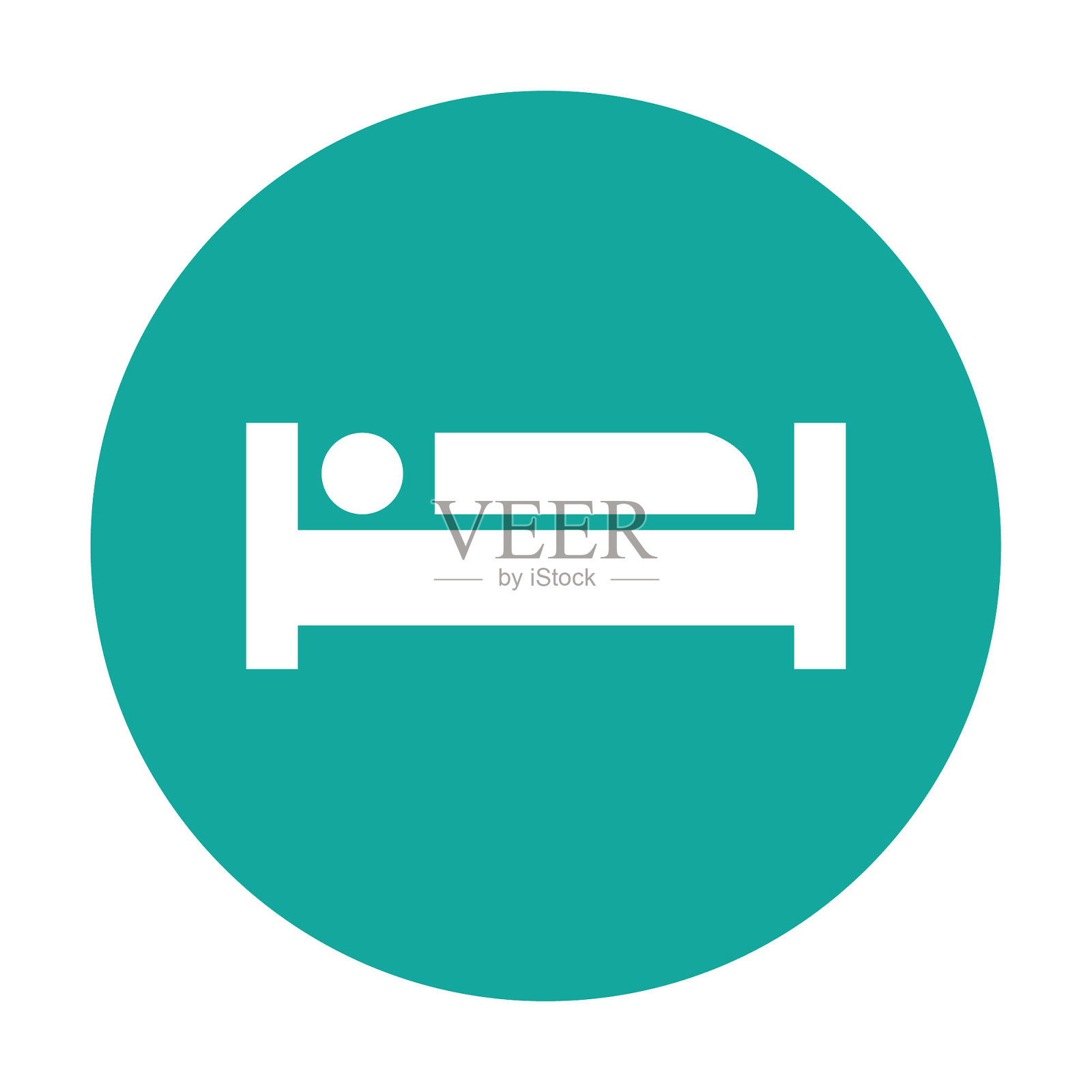 睡眠向量图标，男人在床上图标白色插画图片素材