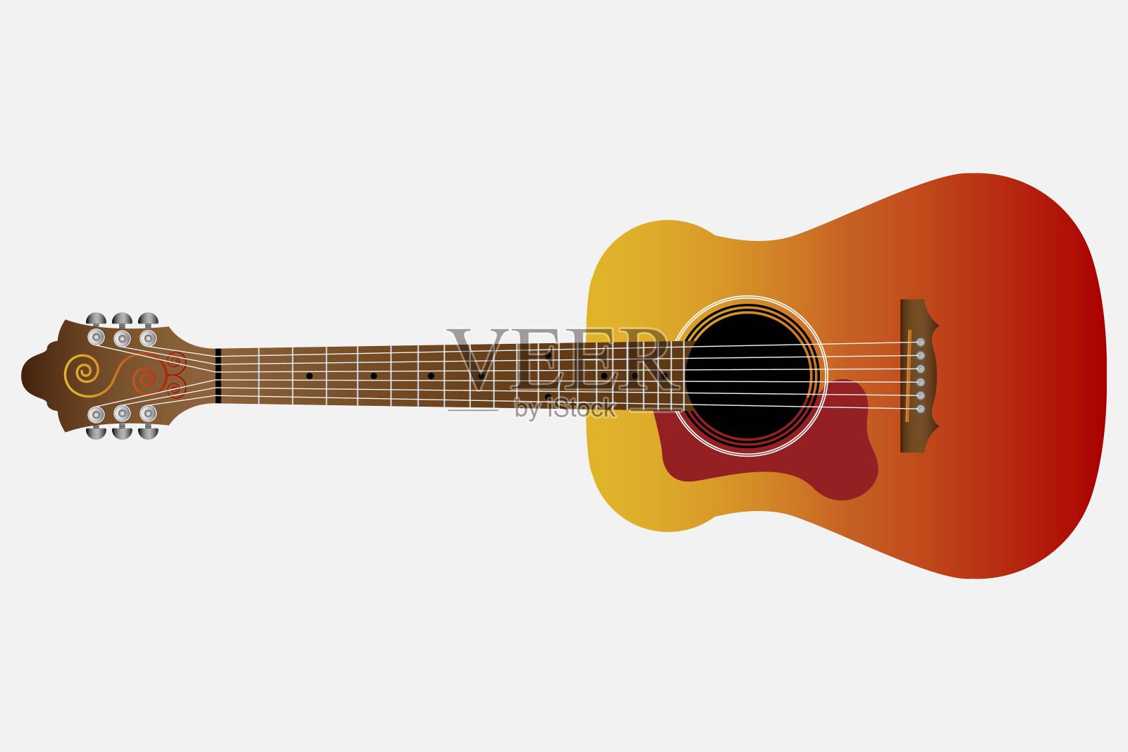 古典吉他插图设计元素图片