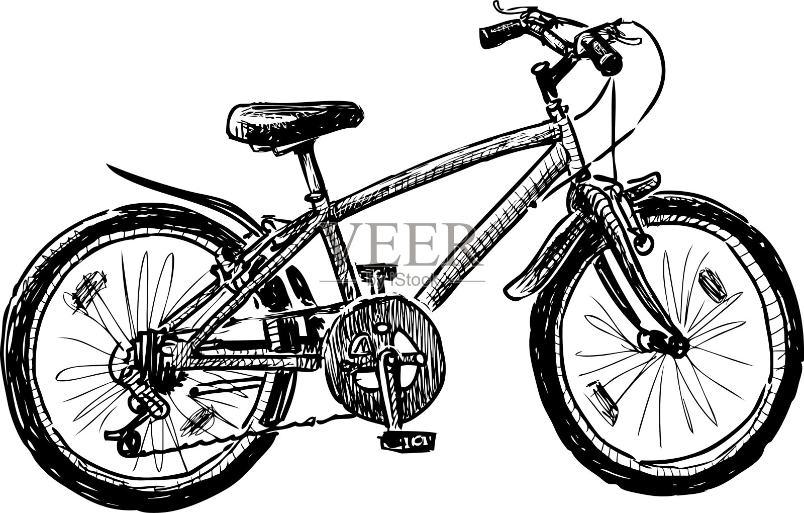 自行车素描 精微图片