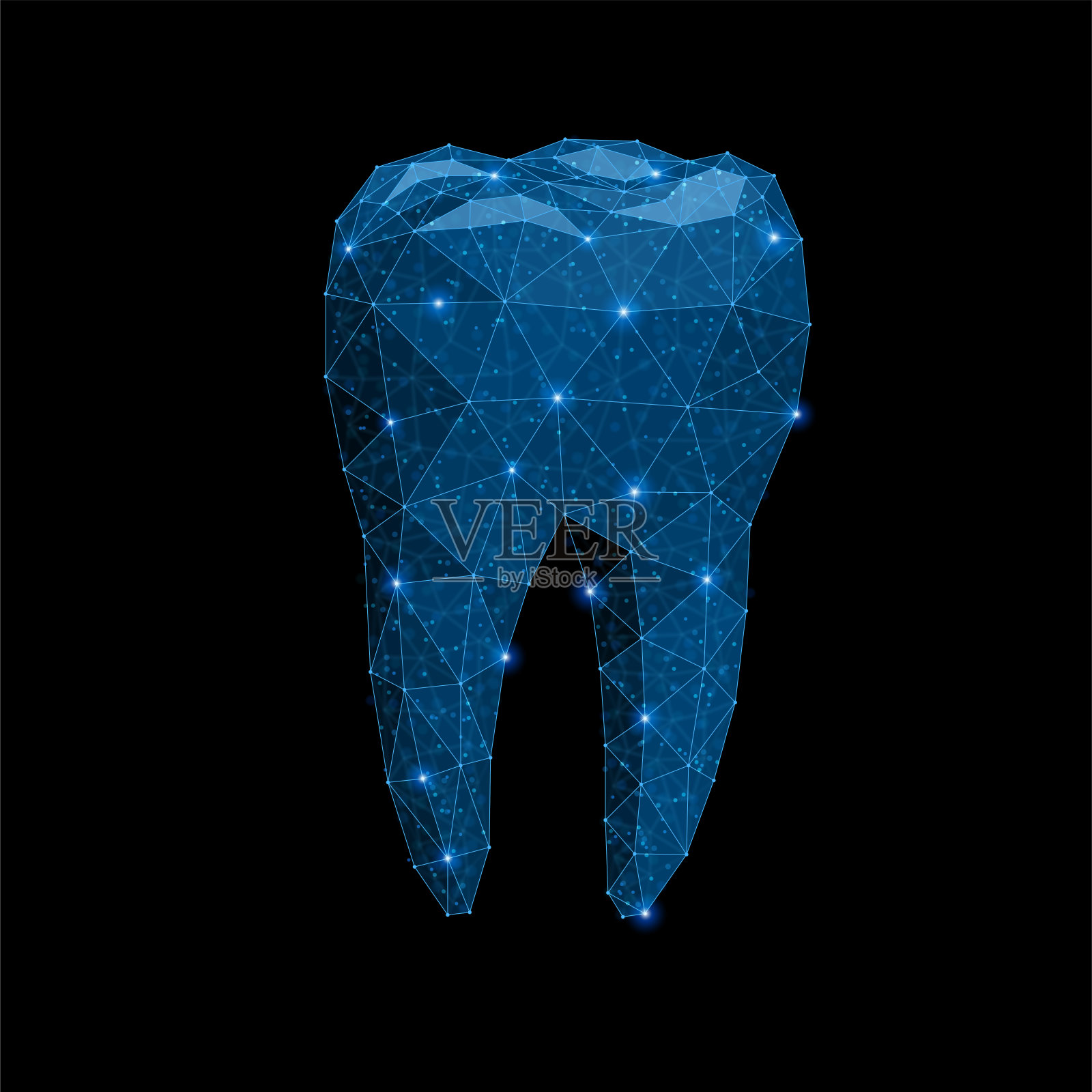 牙齿轮廓,牙科插画图片素材