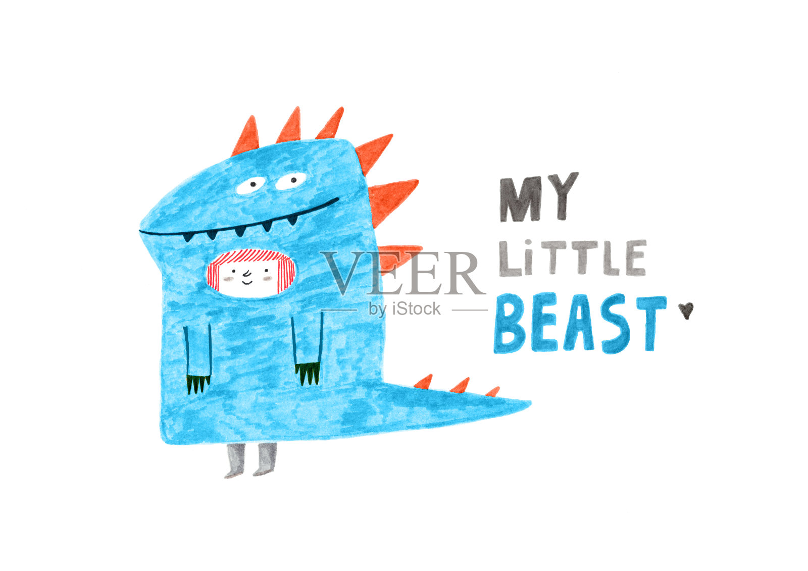 我的小怪兽插画图片素材