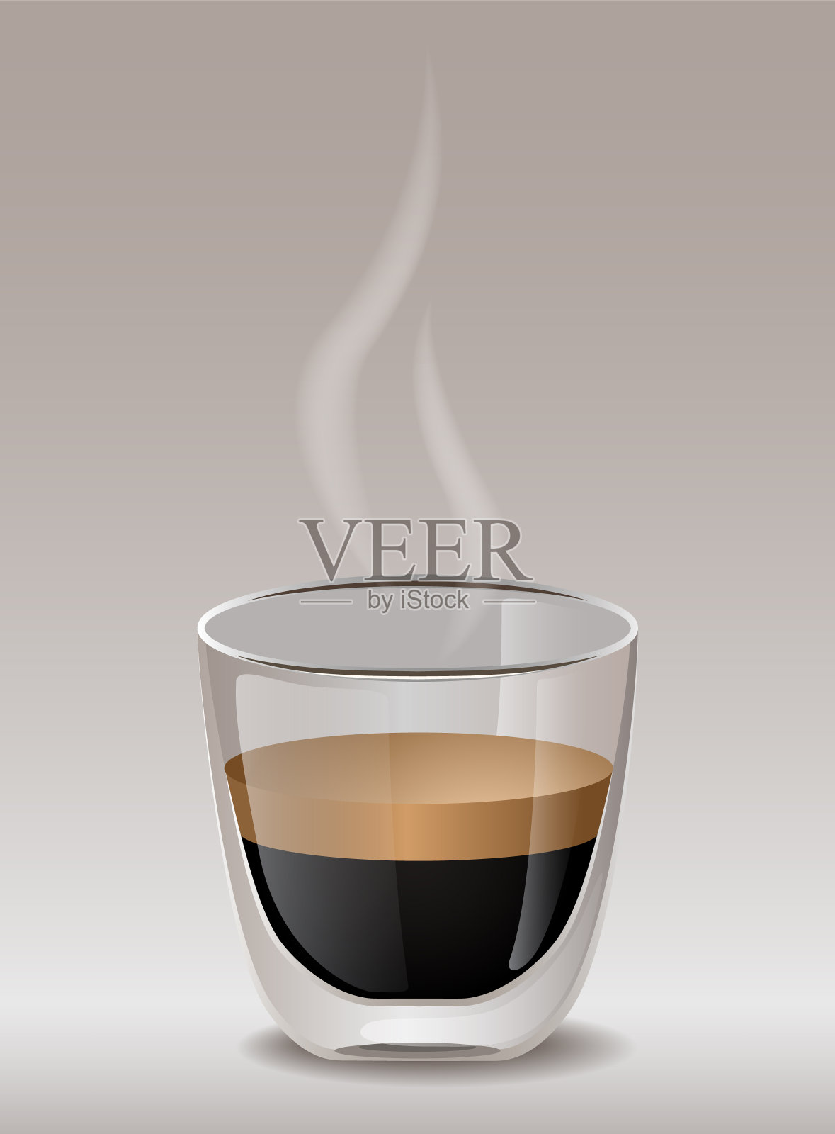 用透明杯子盛着热咖啡设计元素图片