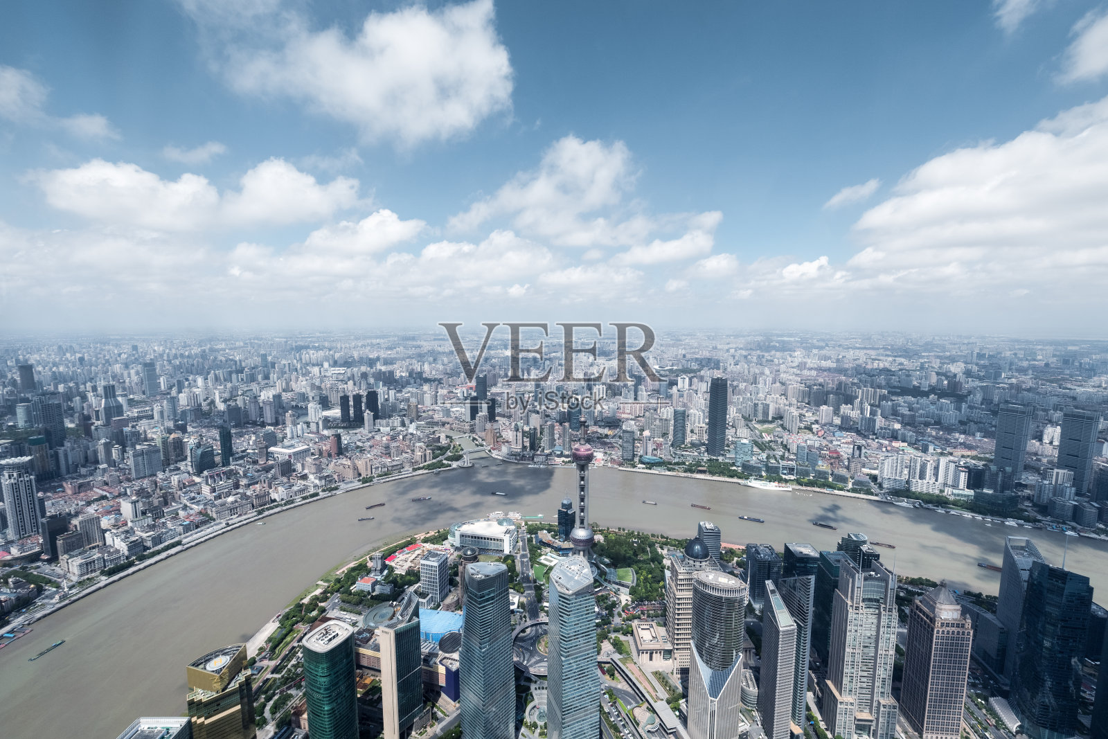 上海城市景观鸟瞰图照片摄影图片