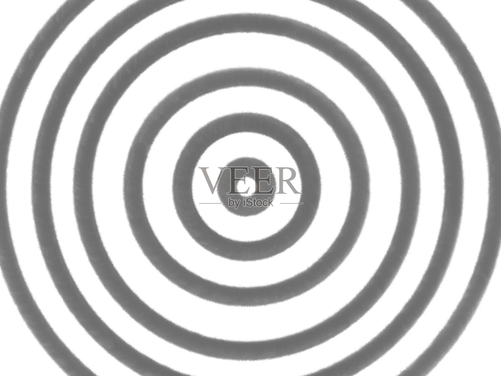 催眠的浅灰色圆圈在白色的背景。插画图片素材