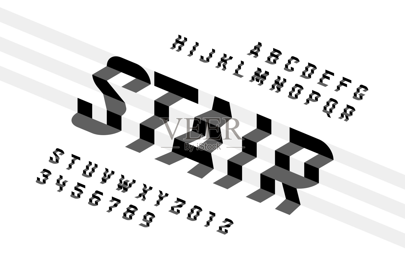 楼梯的风格的字体设计元素图片