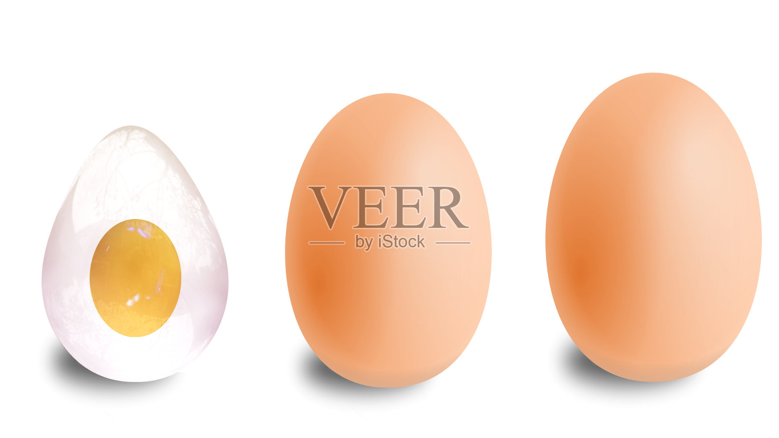 用蛋黄打鸡蛋。带蛋黄的破蛋壳插画图片素材
