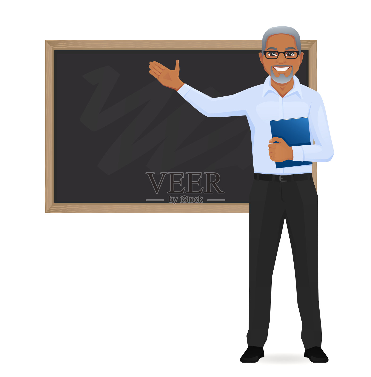 老师在黑板上插画图片素材