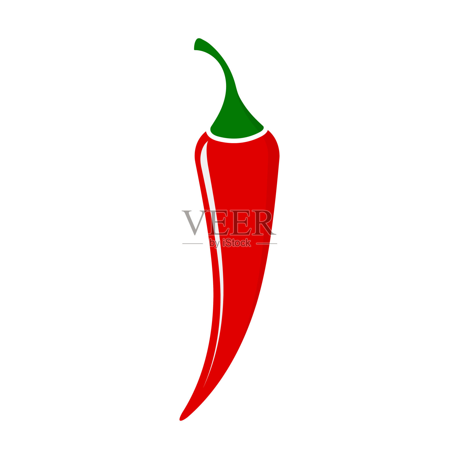白色背景上的红辣椒插画图片素材